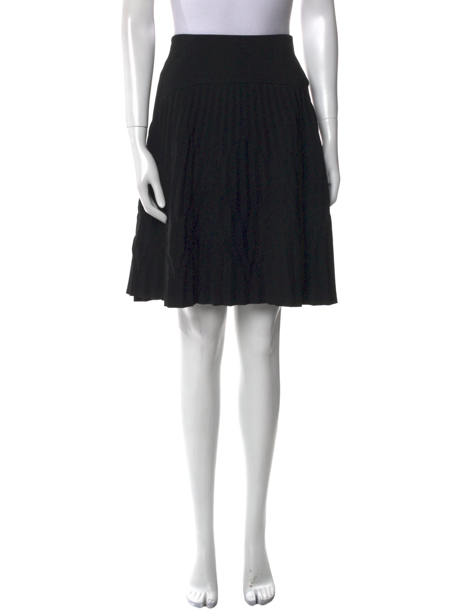 Versace Collection Pleated Accents Knee-Length Skirt