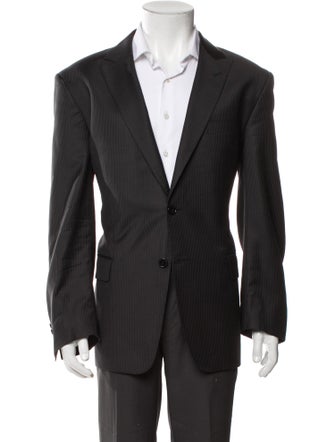 Versace Collection Black Patterned Blazer