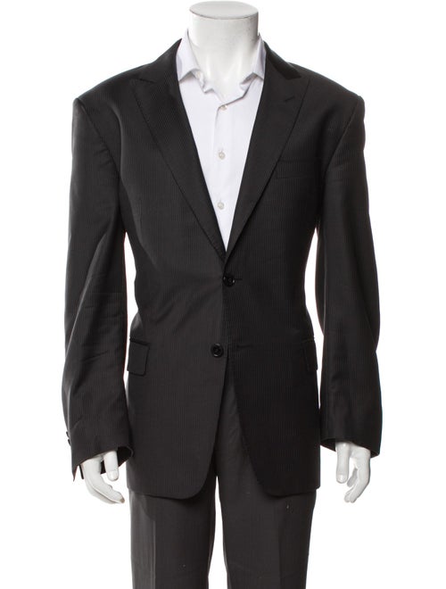 Versace Collection Black Patterned Blazer