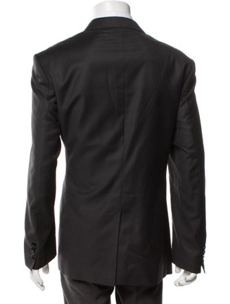 Versace Collection Black Patterned Blazer