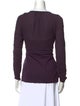 Versace Collection Scoop Neck Long Sleeve Top