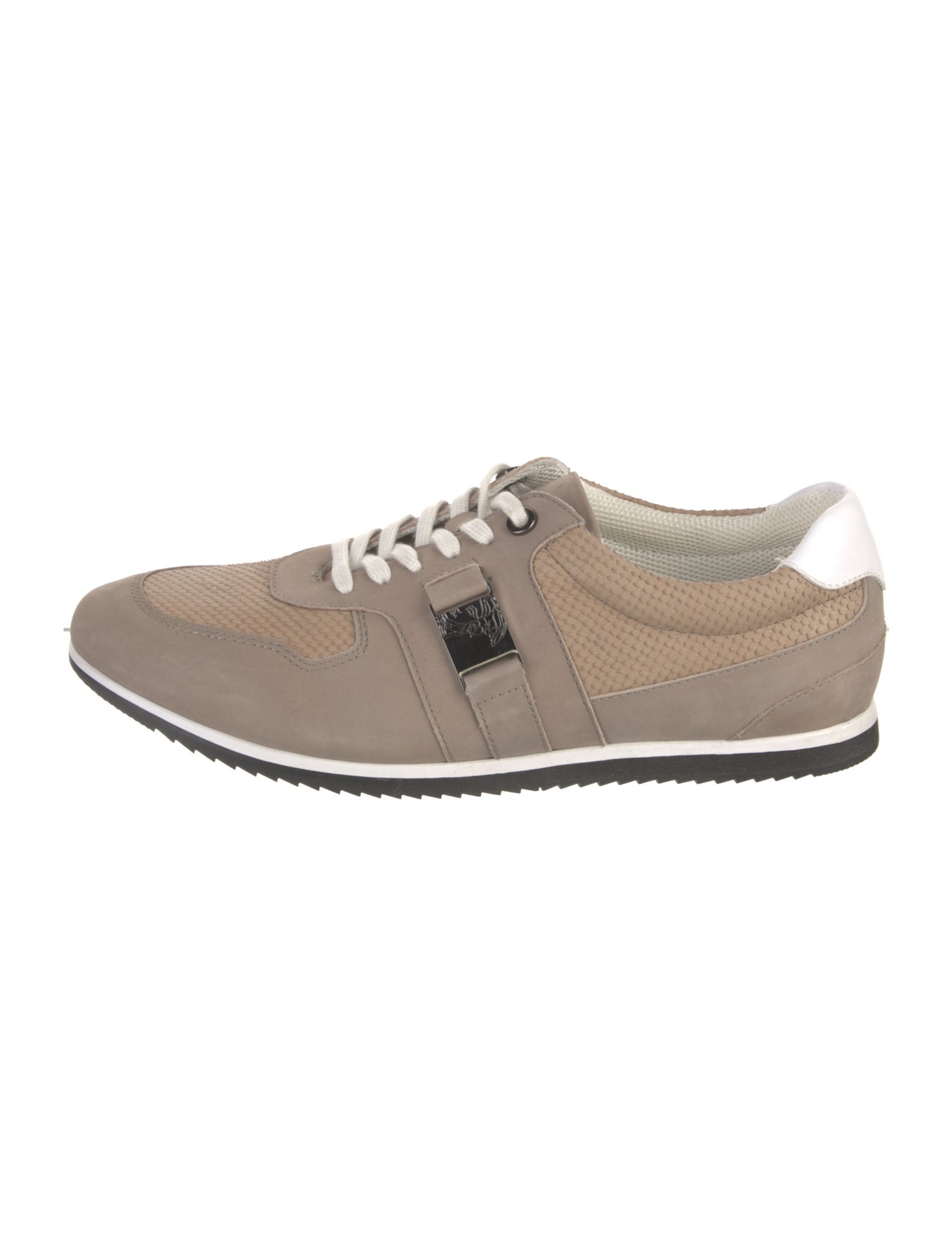 Versace Collection Suede Colorblock Pattern Sneakers