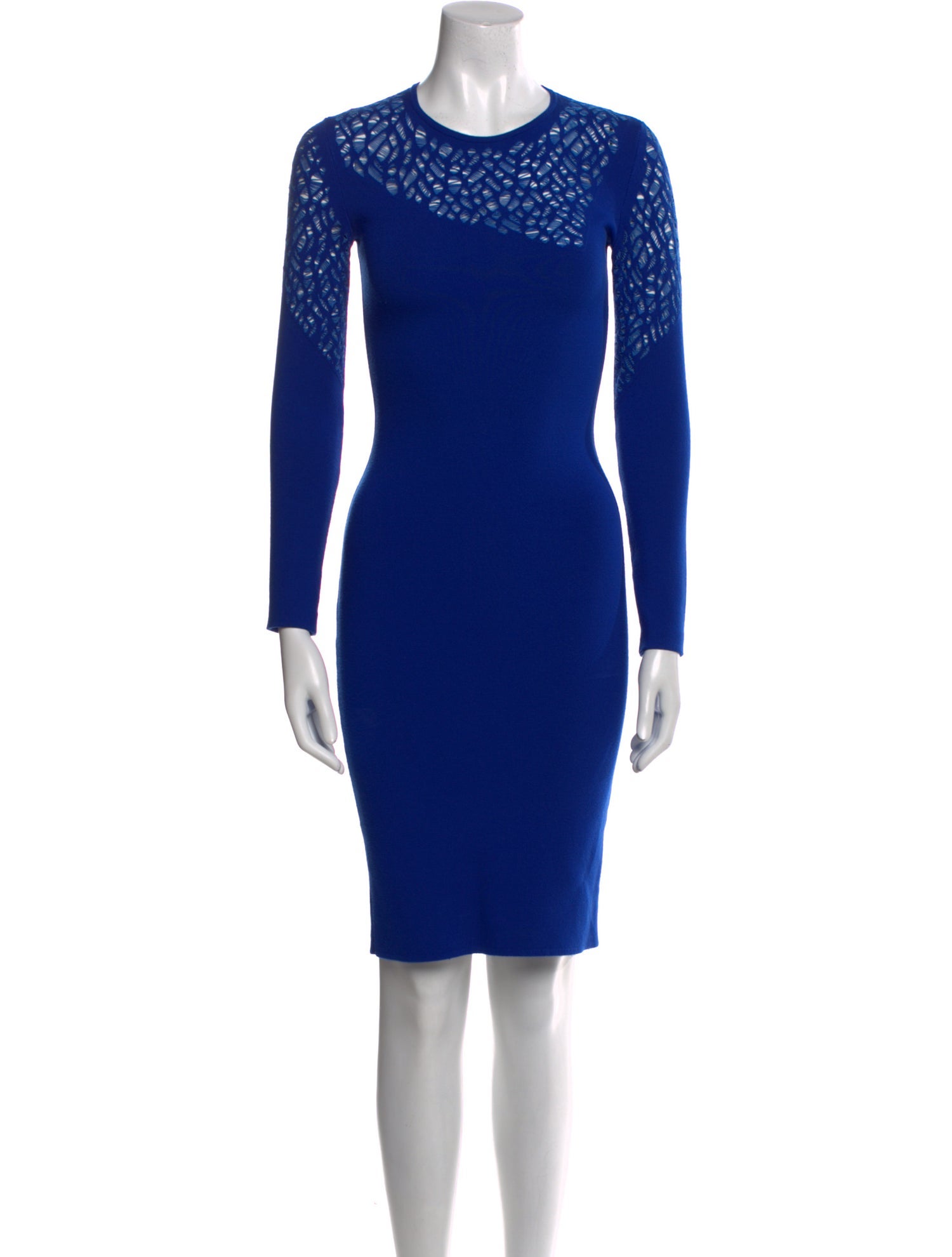 Versace Collection Crew Neck Knee-Length Dress