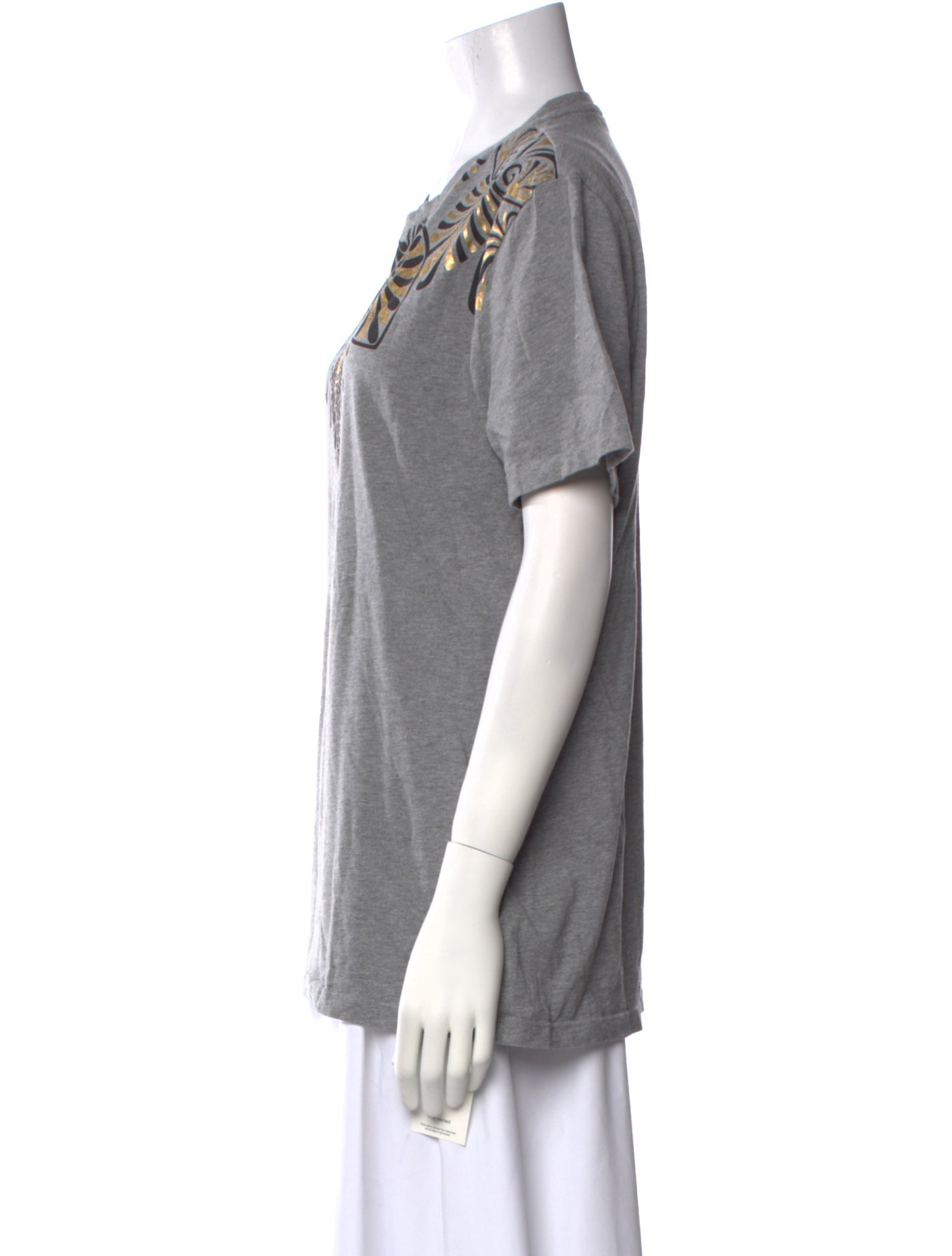 Versace Collection Graphic Print Crew Neck T-Shirt