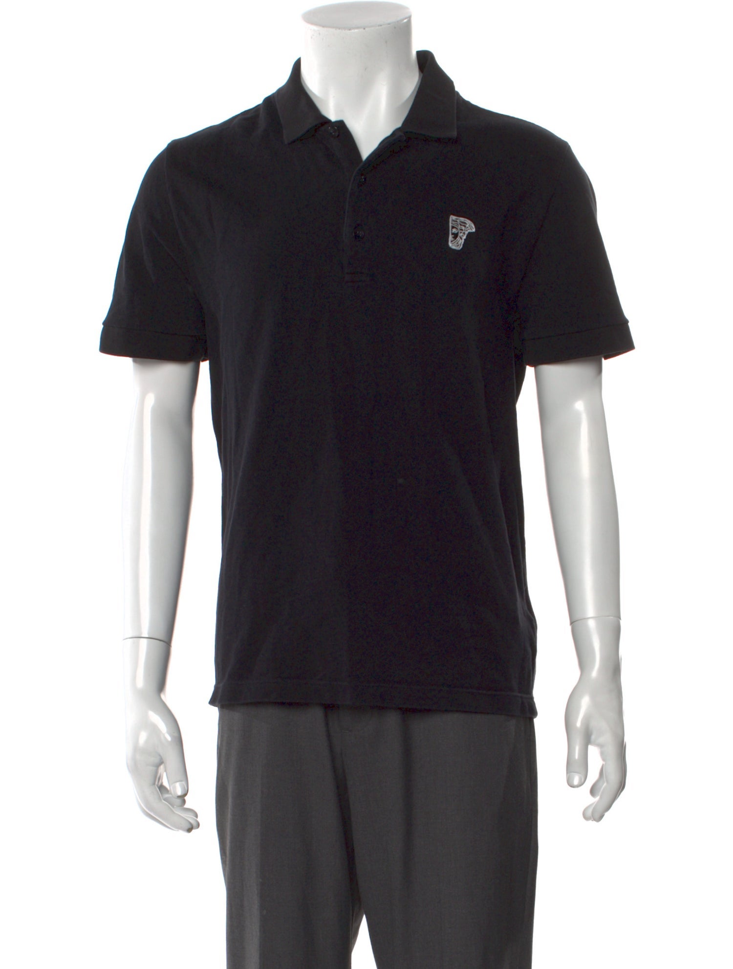 Versace Collection Medusa Insignia Collar Polo Shirt
