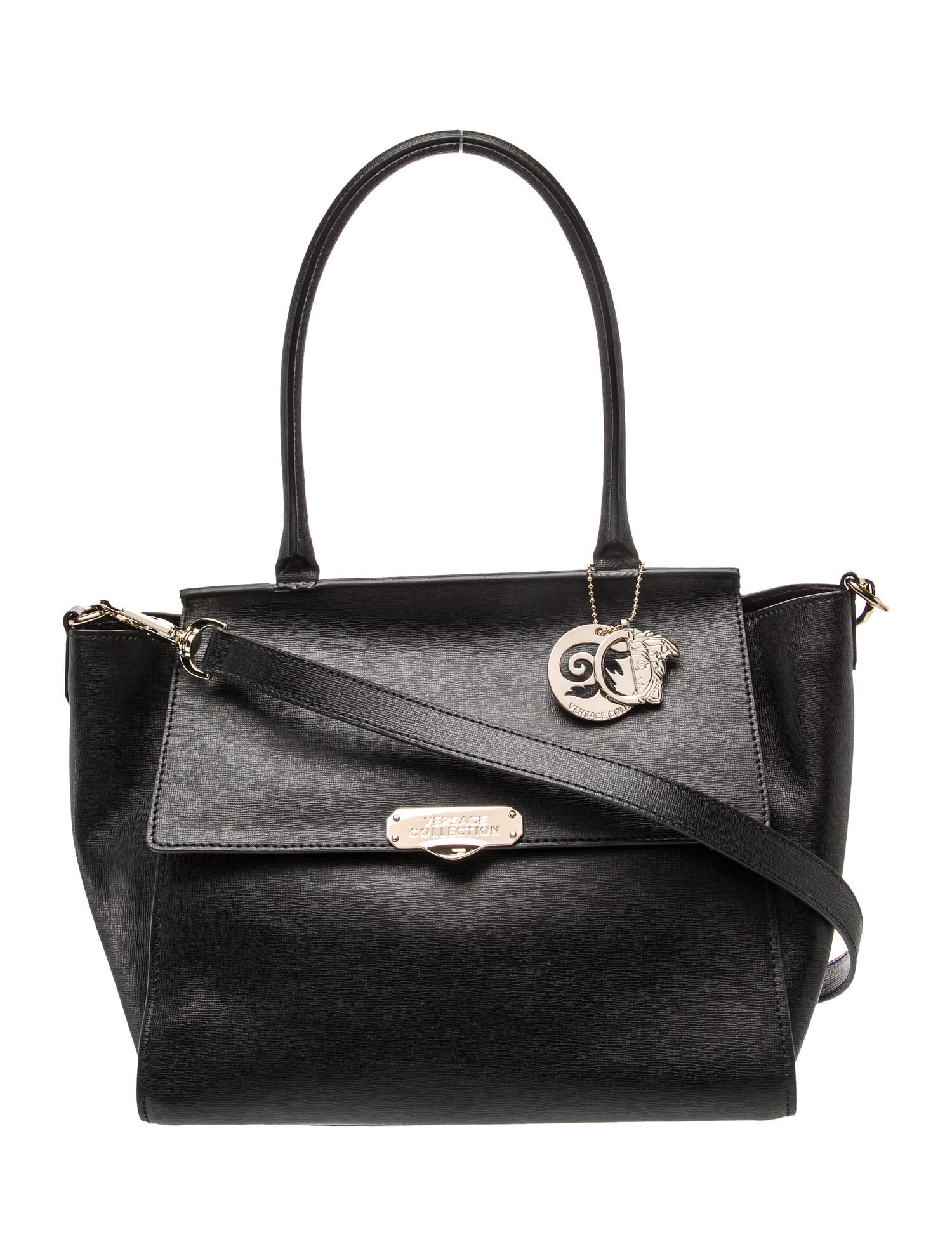 Versace Collection Leather Top Handle Bag
