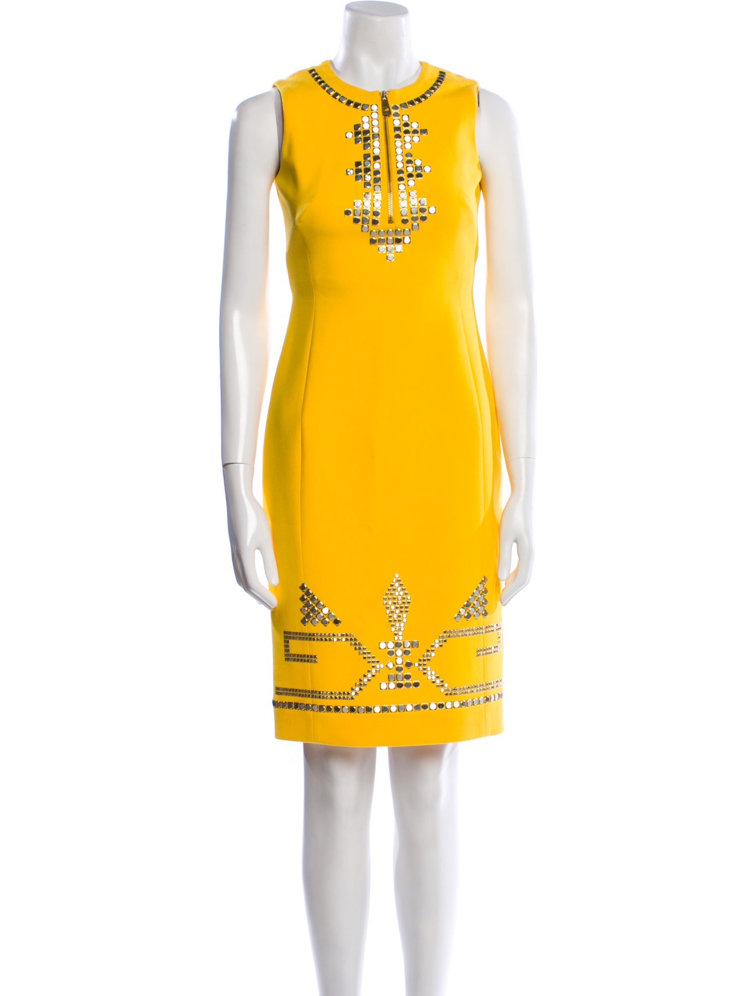 Versace Collection Printed Knee-Length Dress