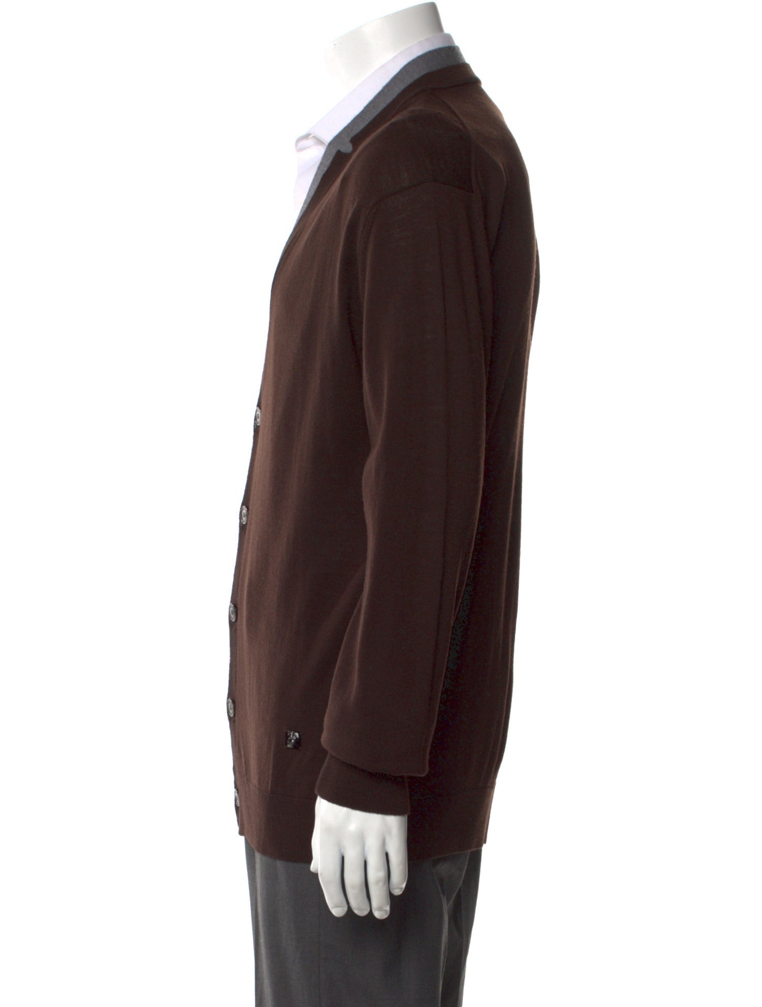 Versace Collection Merino Wool V-Neck Cardigan