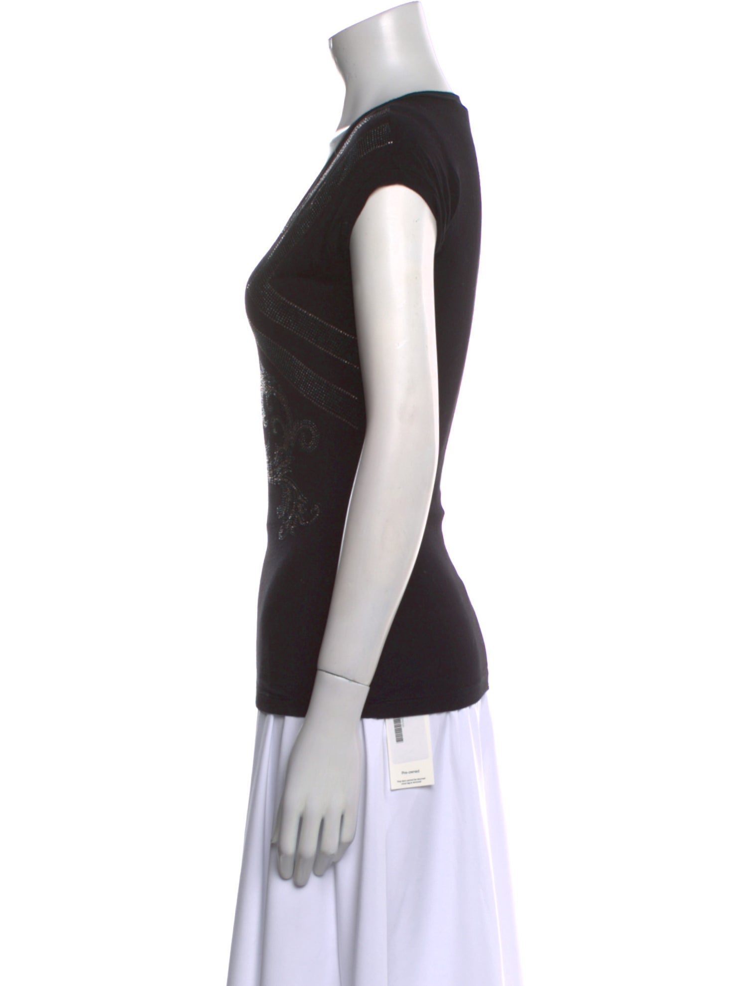 Versace Collection V-Neck Short Sleeve Top