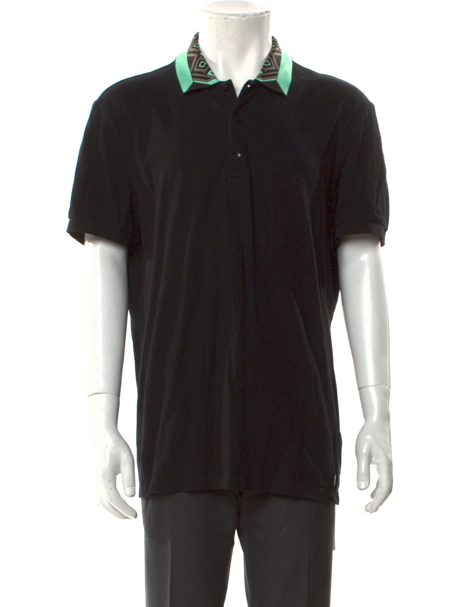 Versace Collection Medusa Insignia Collar Polo Shirt