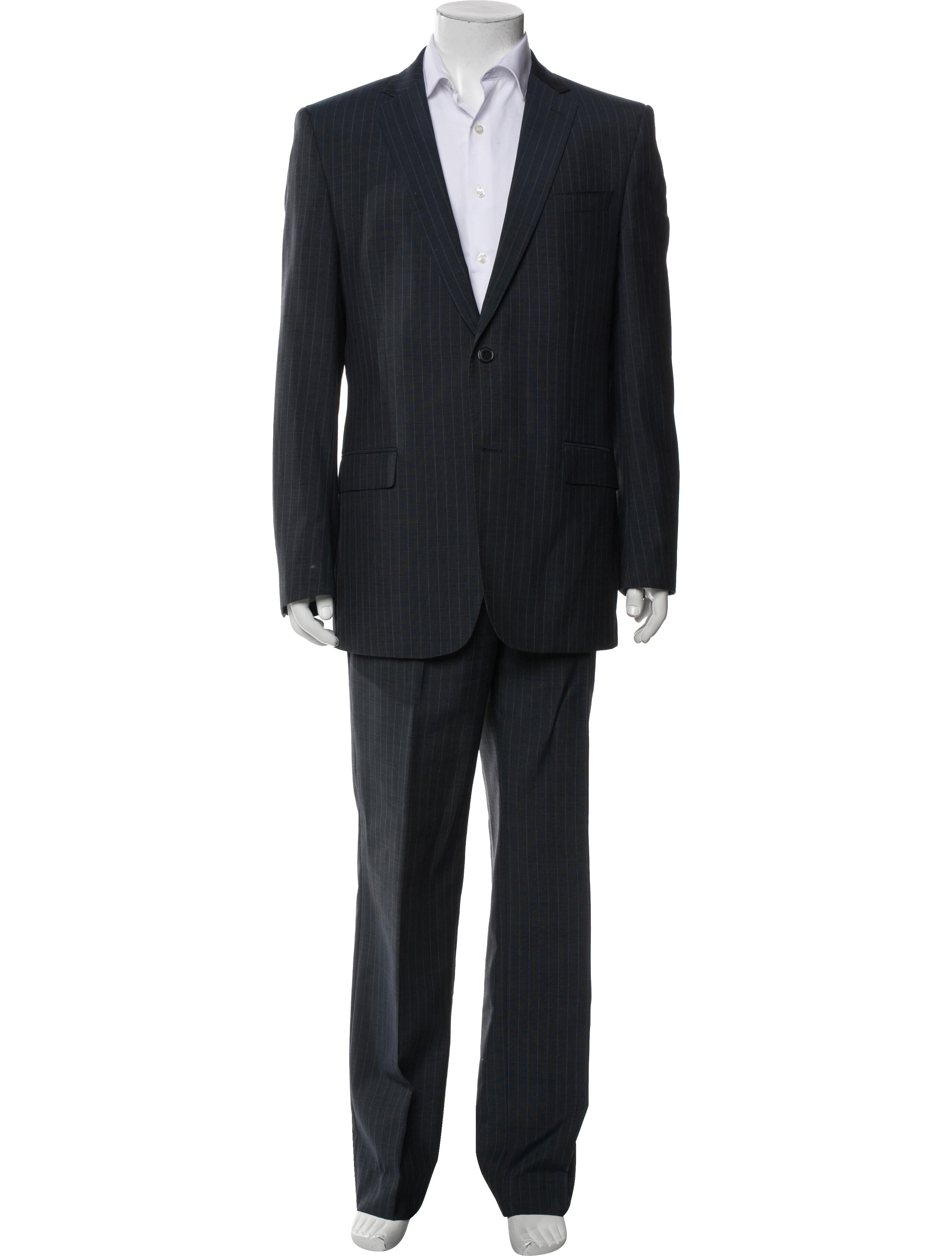 Versace Collection Striped Wool Suit Set
