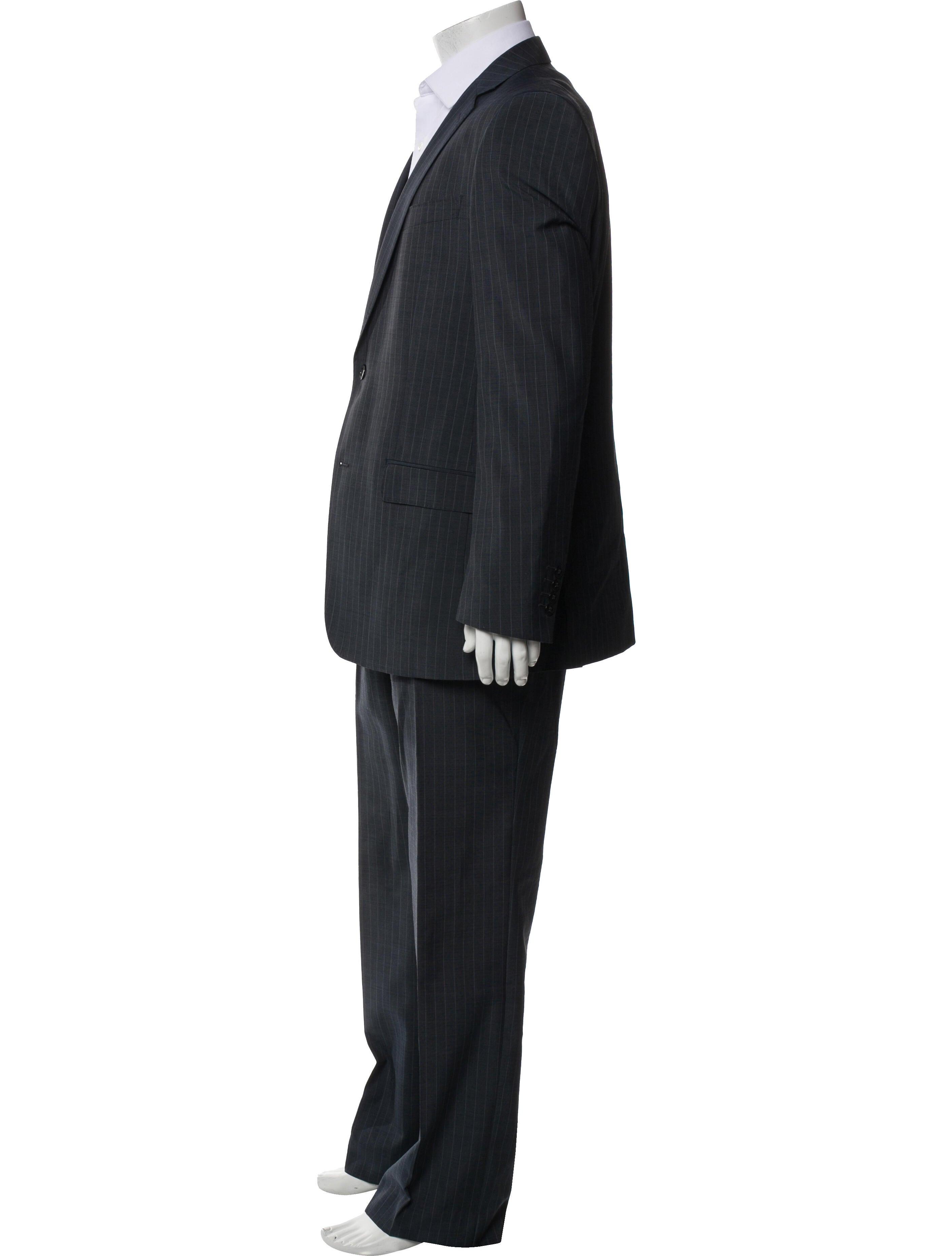 Versace Collection Striped Wool Suit Set