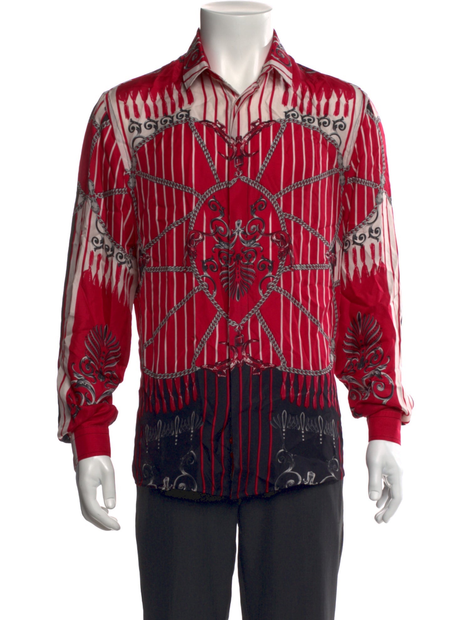 Versace Collection Silk Striped Shirt