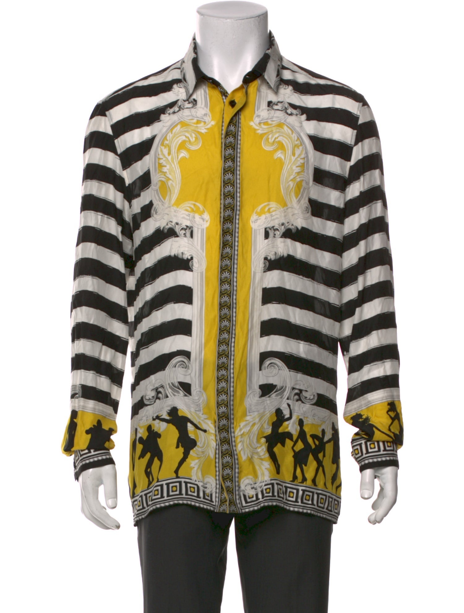 Versace Collection Silk Striped Shirt