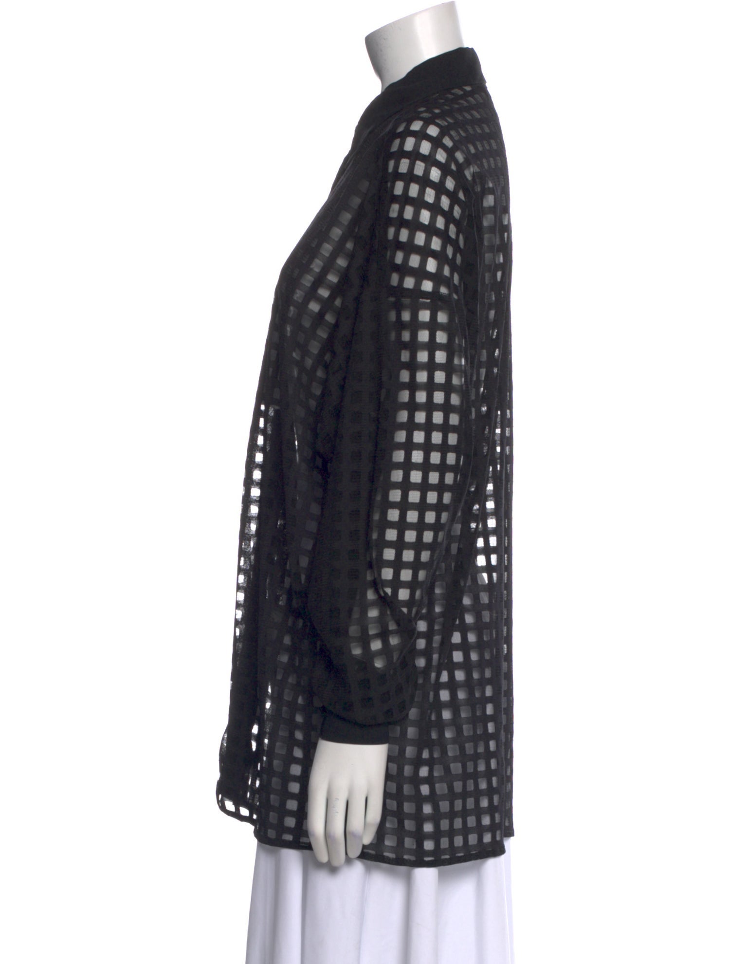 Versace Collection Printed Long Sleeve Button-Up Top