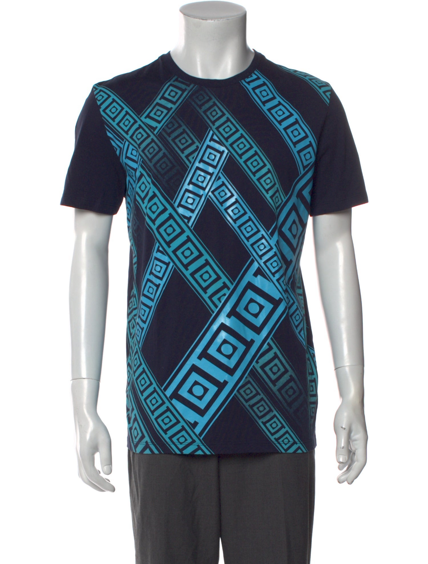 Versace Collection Graphic Print Crew Neck T-Shirt