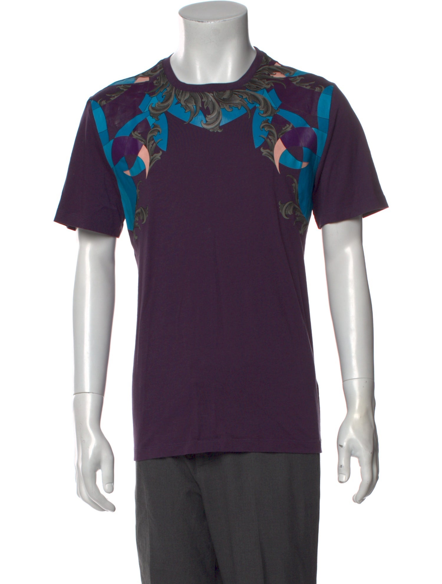 Versace Collection Graphic Print Crew Neck T-Shirt
