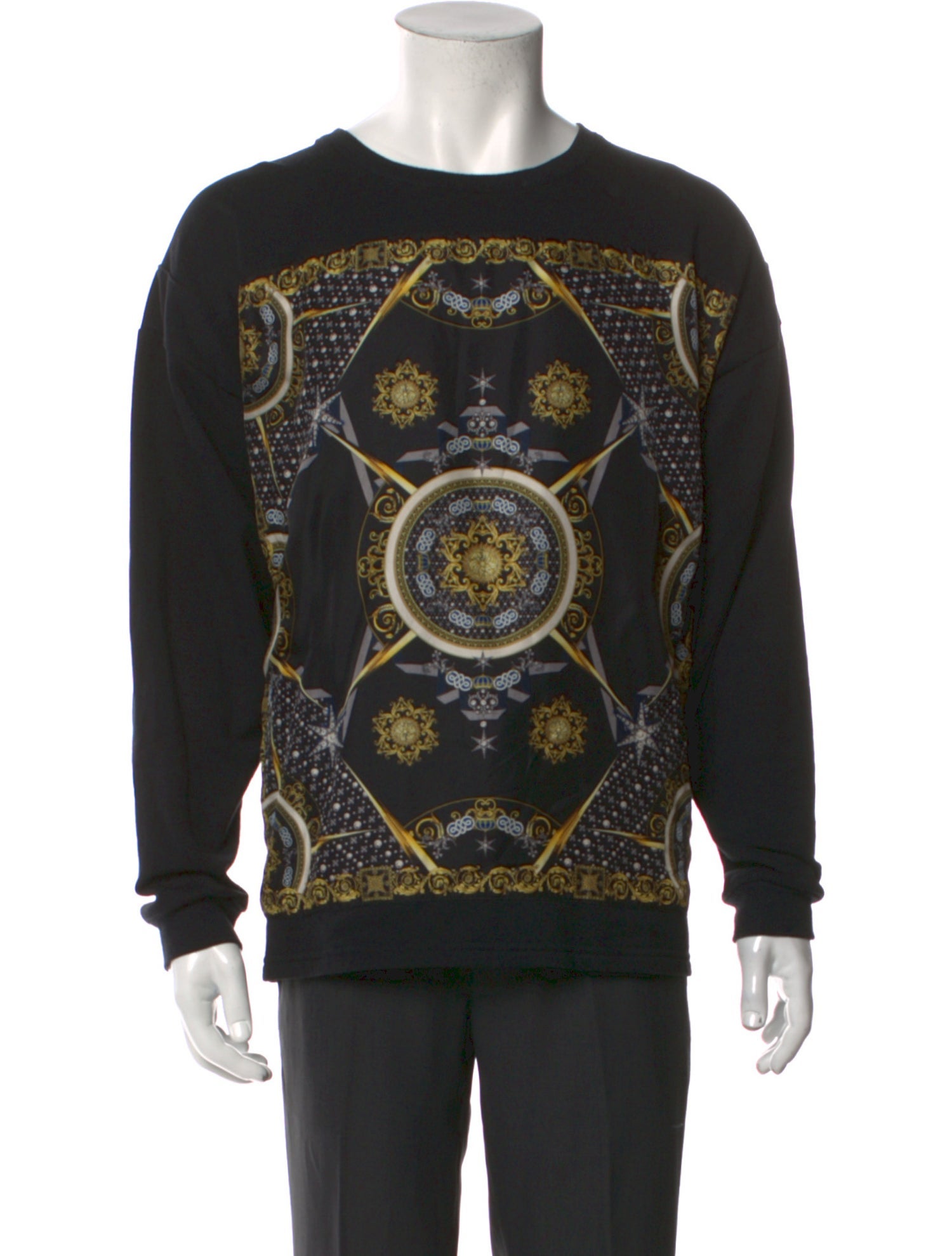 Versace Collection Graphic Print Crew Neck Pullover