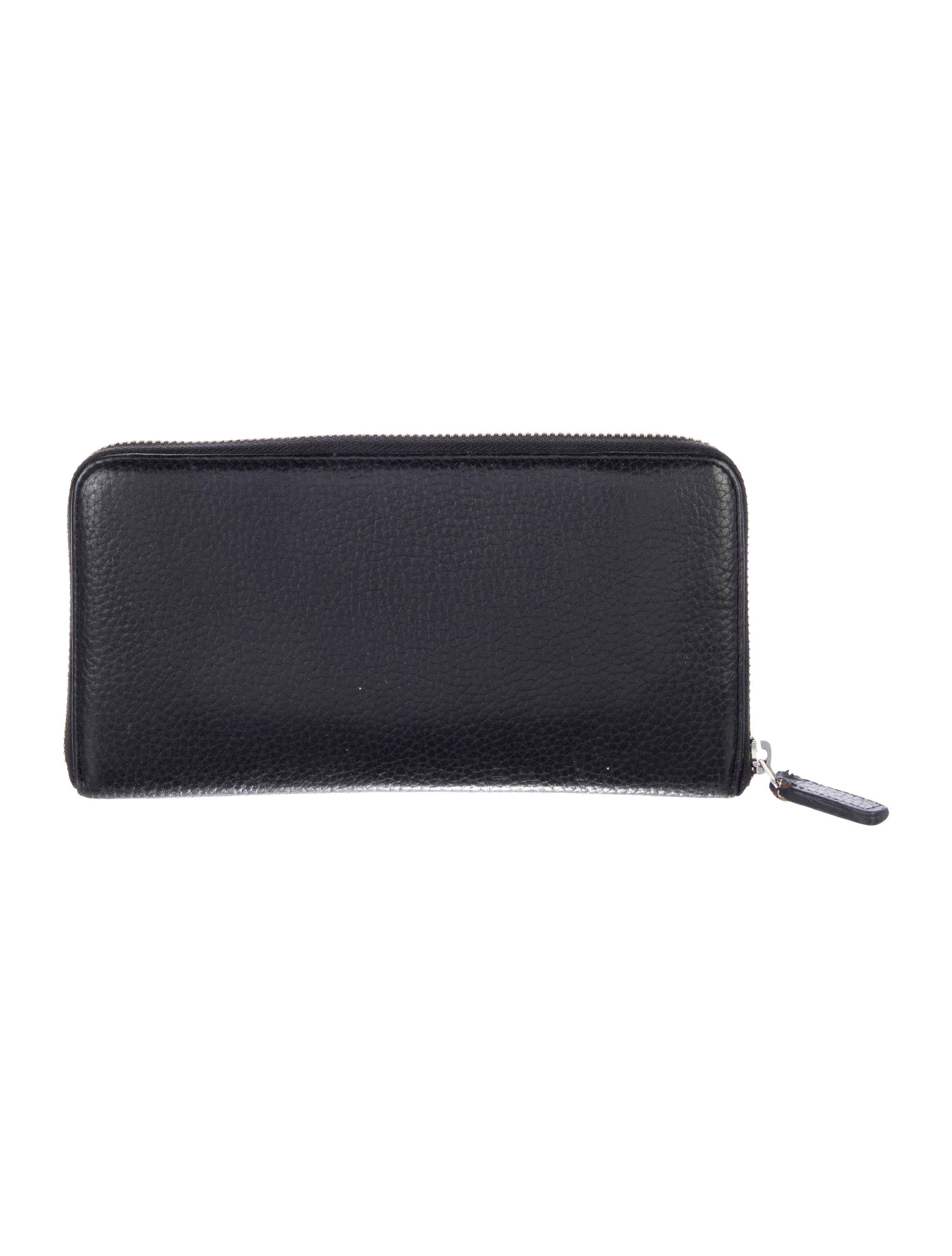 Versace Collection Leather Printed Continental Wallet