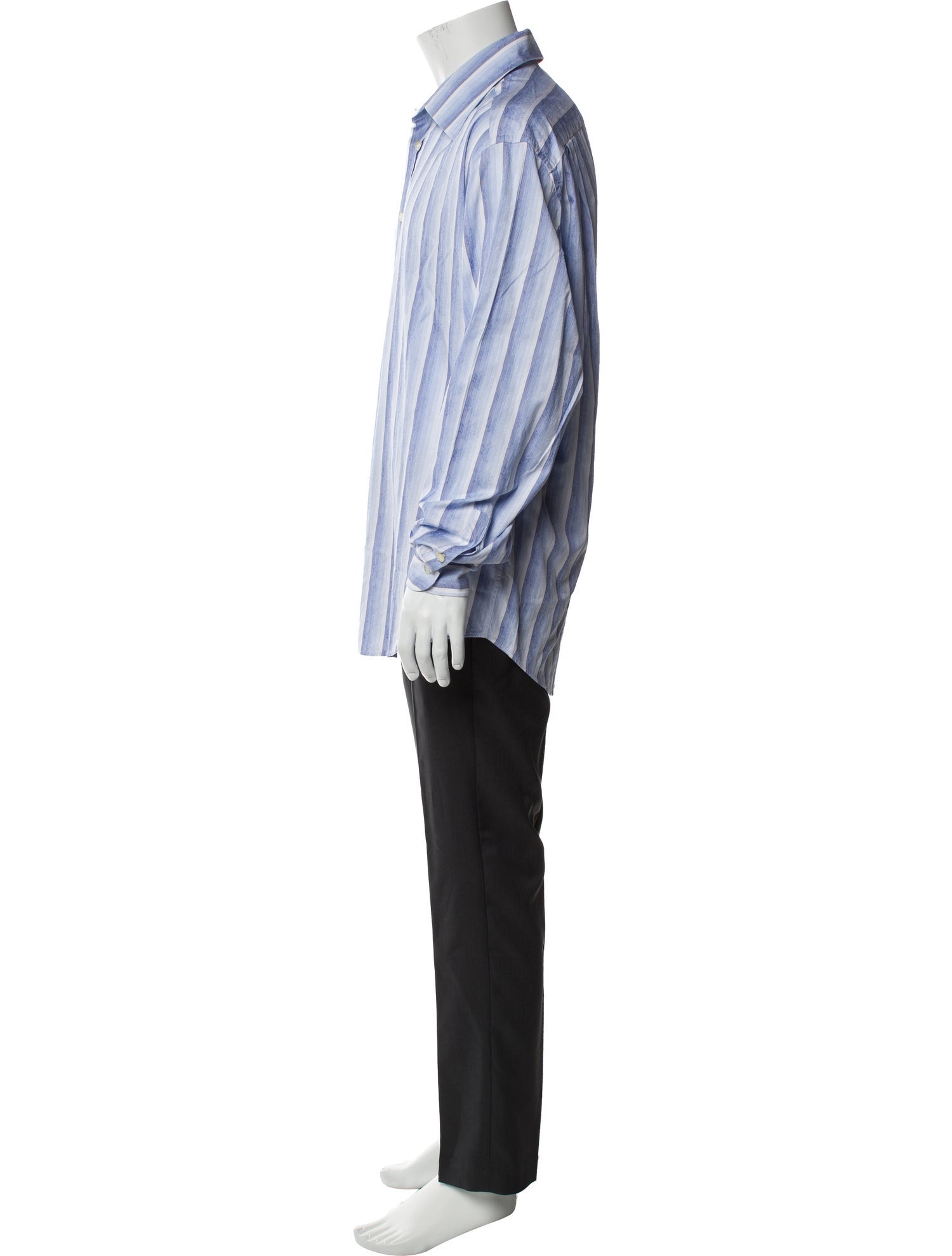 Versace Collection Striped Long Sleeve Dress Shirt