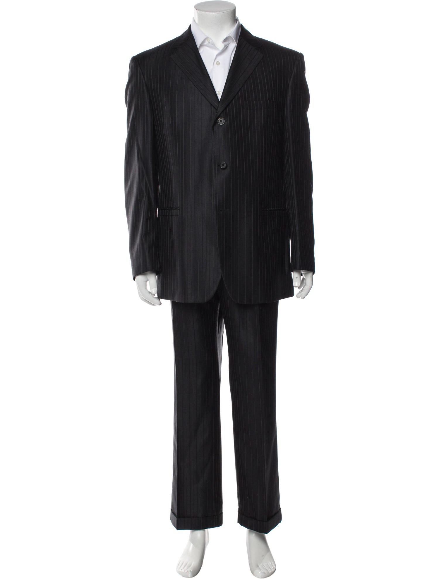 Versace Collection Wool Striped Two-Piece Suit