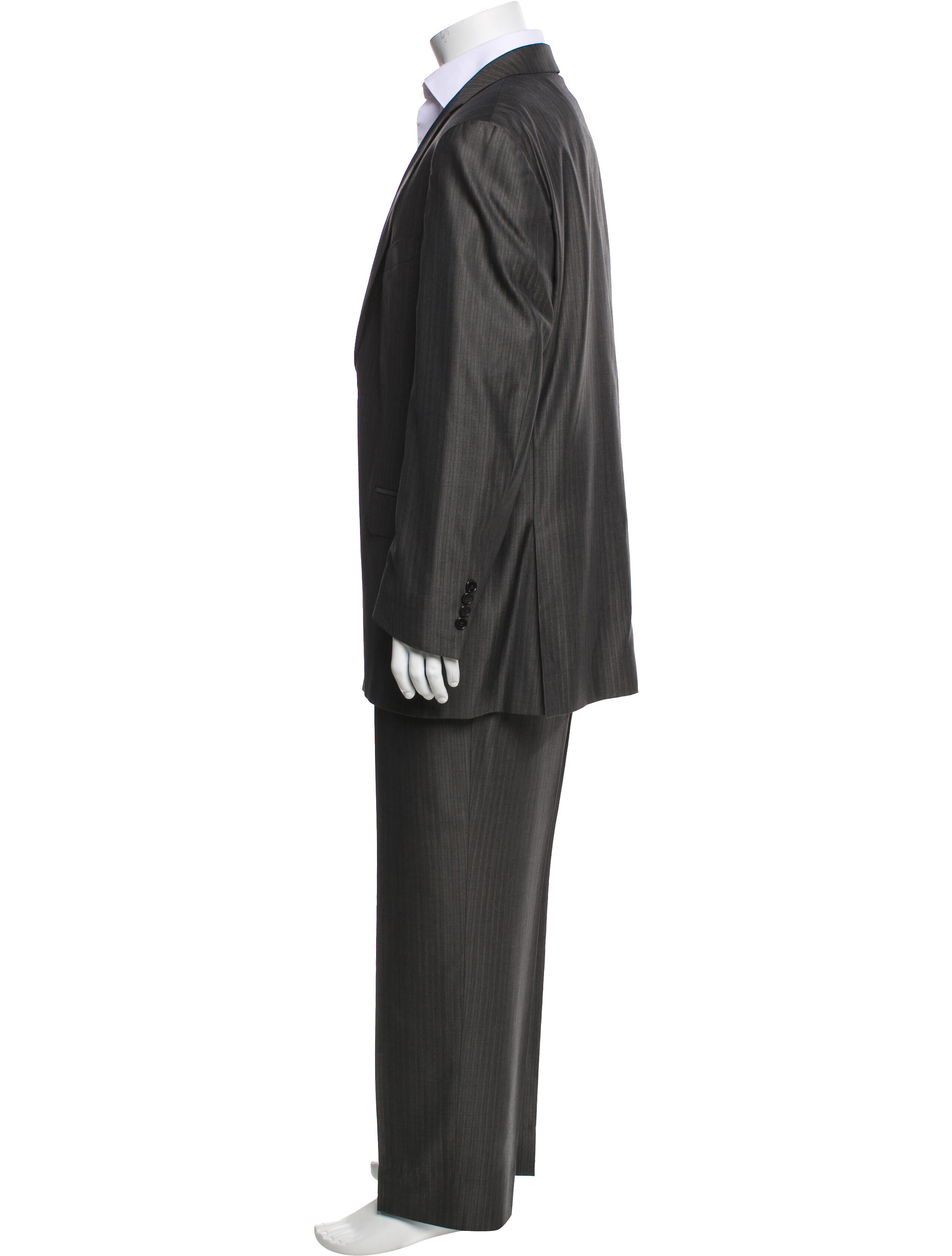 Versace Collection Wool Striped Two Piece Set