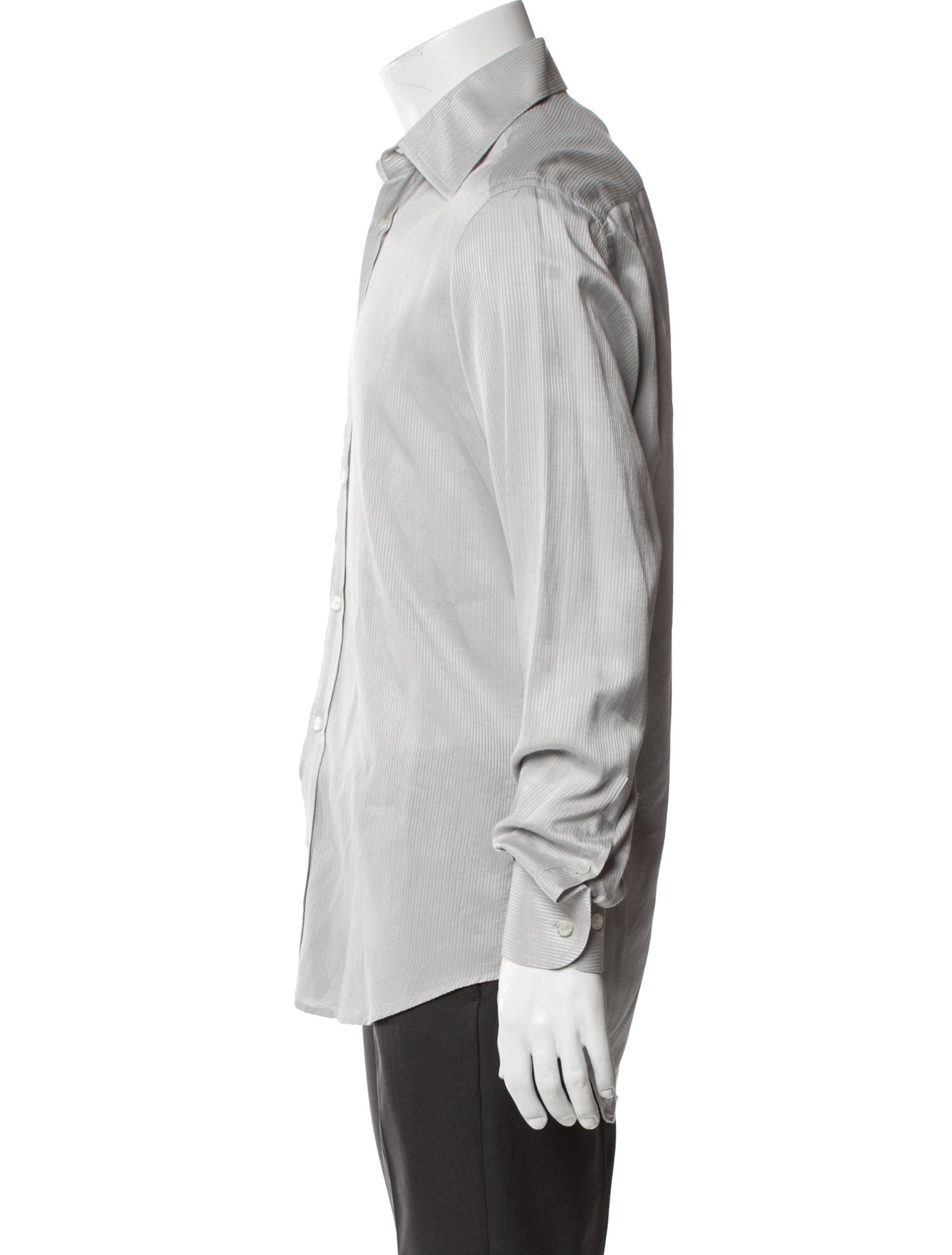 Versace Collection Striped Long Sleeve Dress Shirt