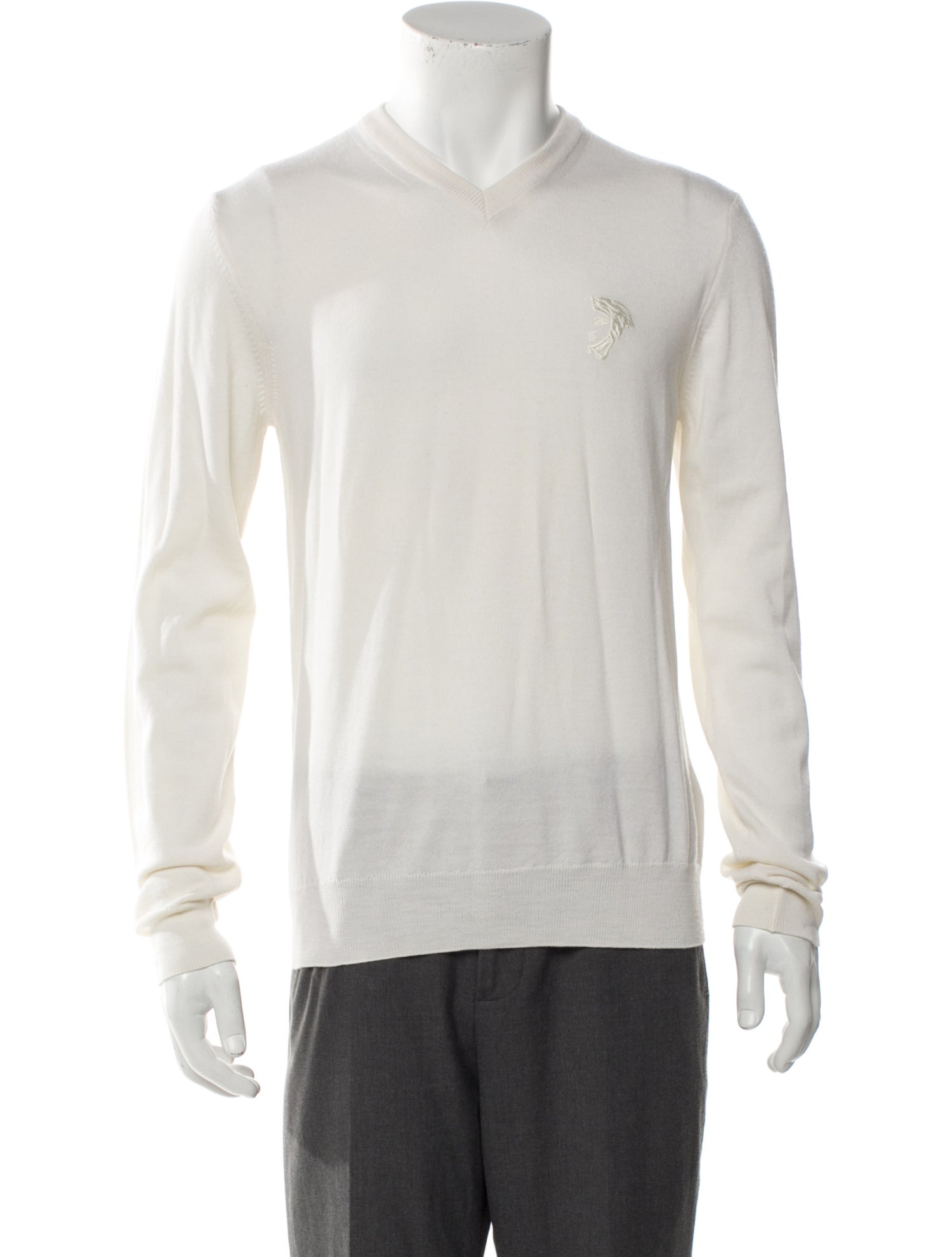 Versace Collection Wool V-Neck Pullover