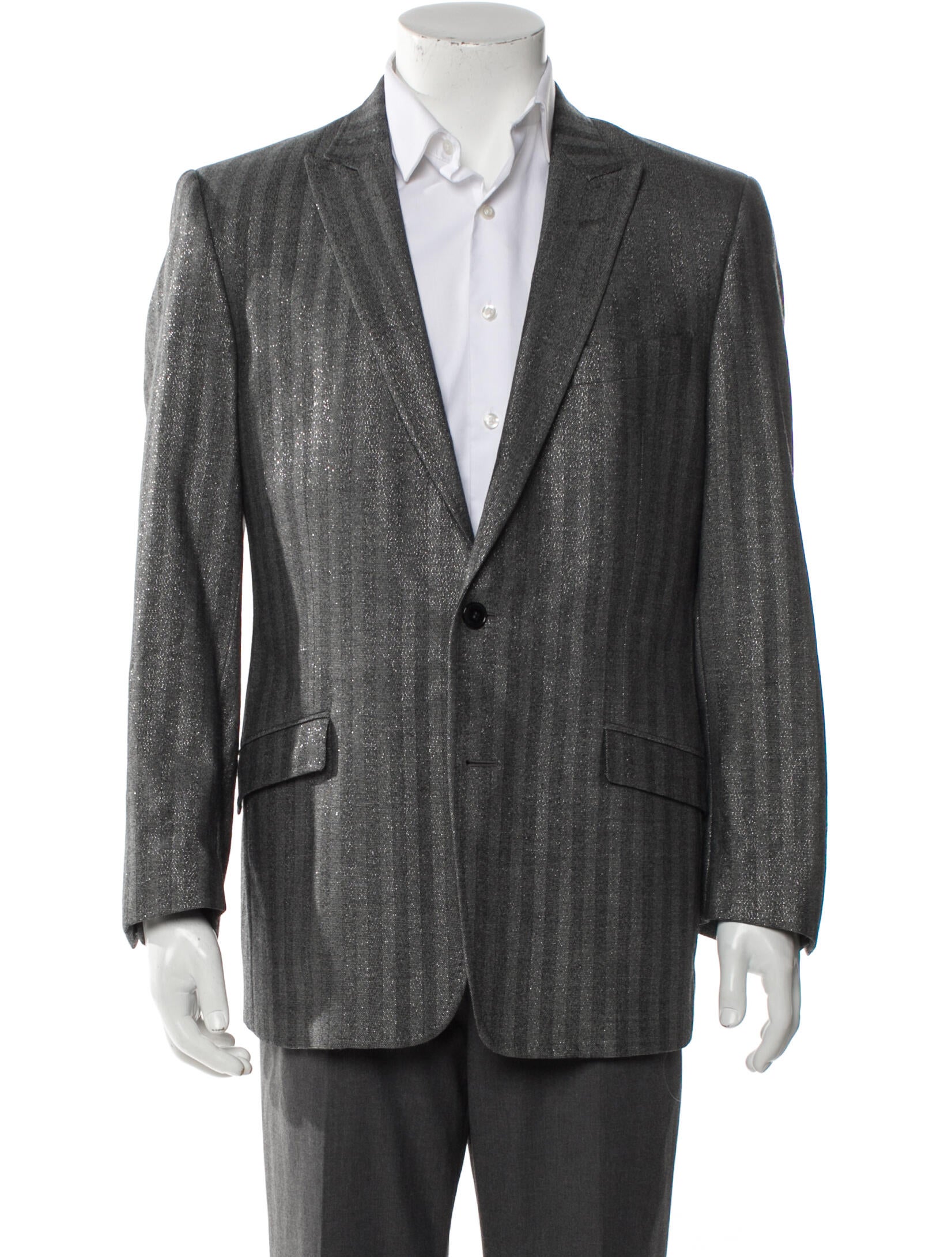Versace Collection Wool Striped Blazer