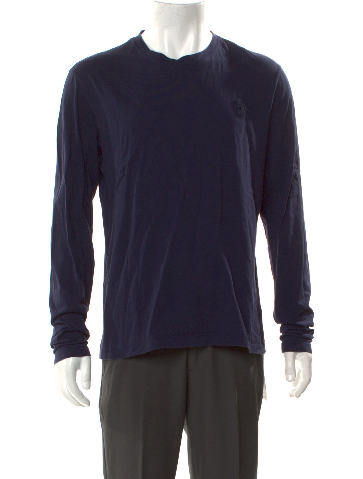 Versace Collection Crew Neck Long Sleeve Henley