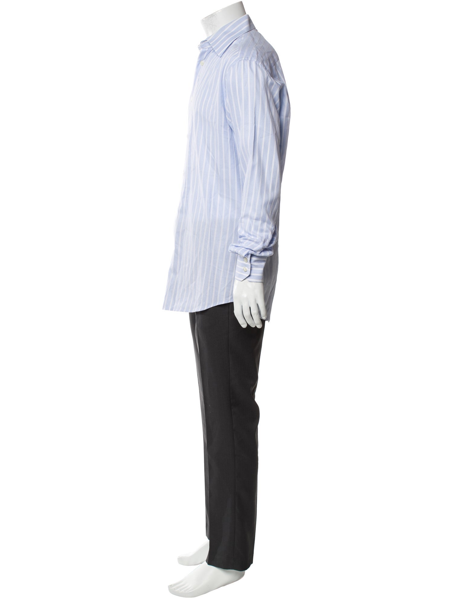Versace Collection Striped Long Sleeve Dress Shirt