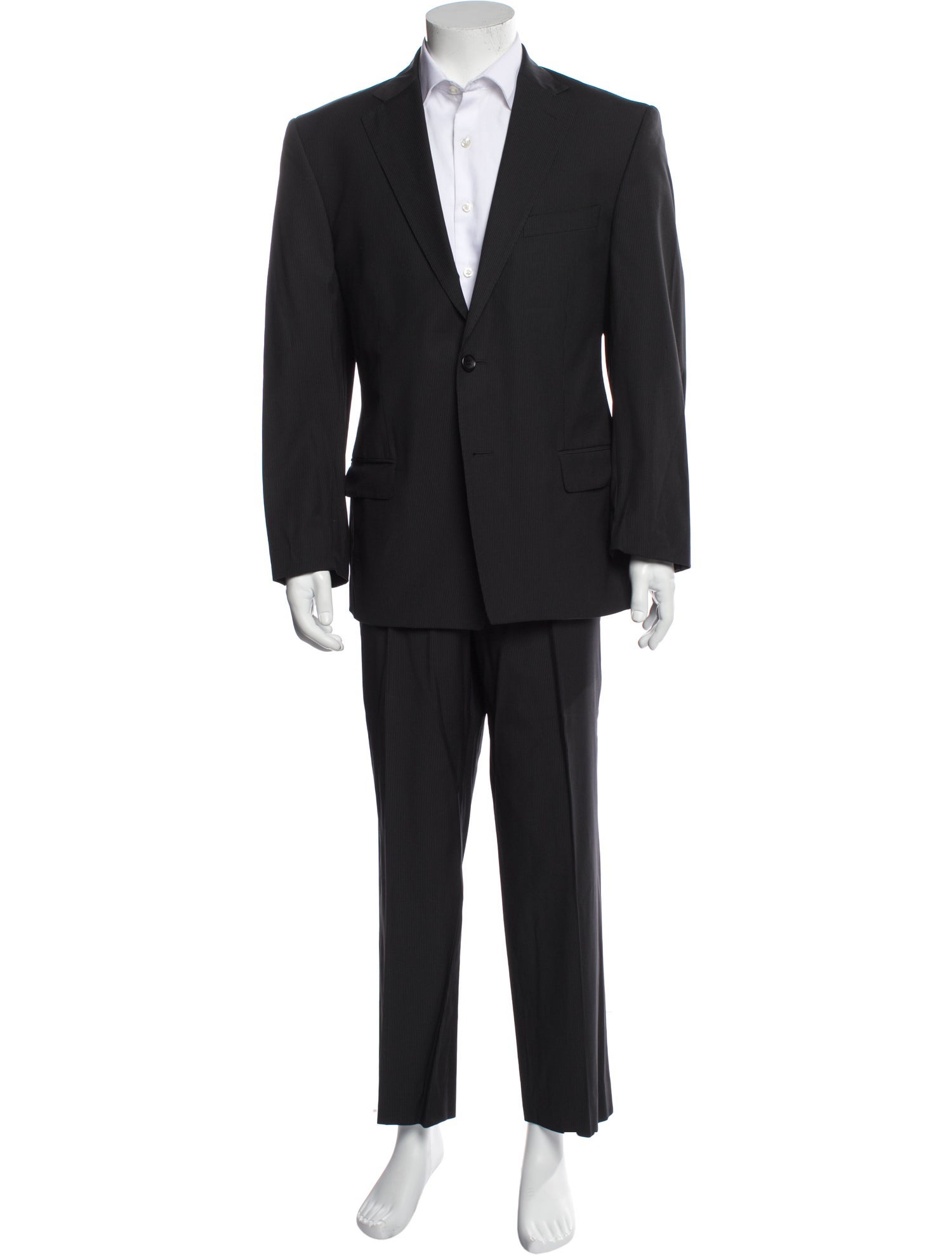 Versace Collection Pinstripe Wool Two-Piece Suite Set
