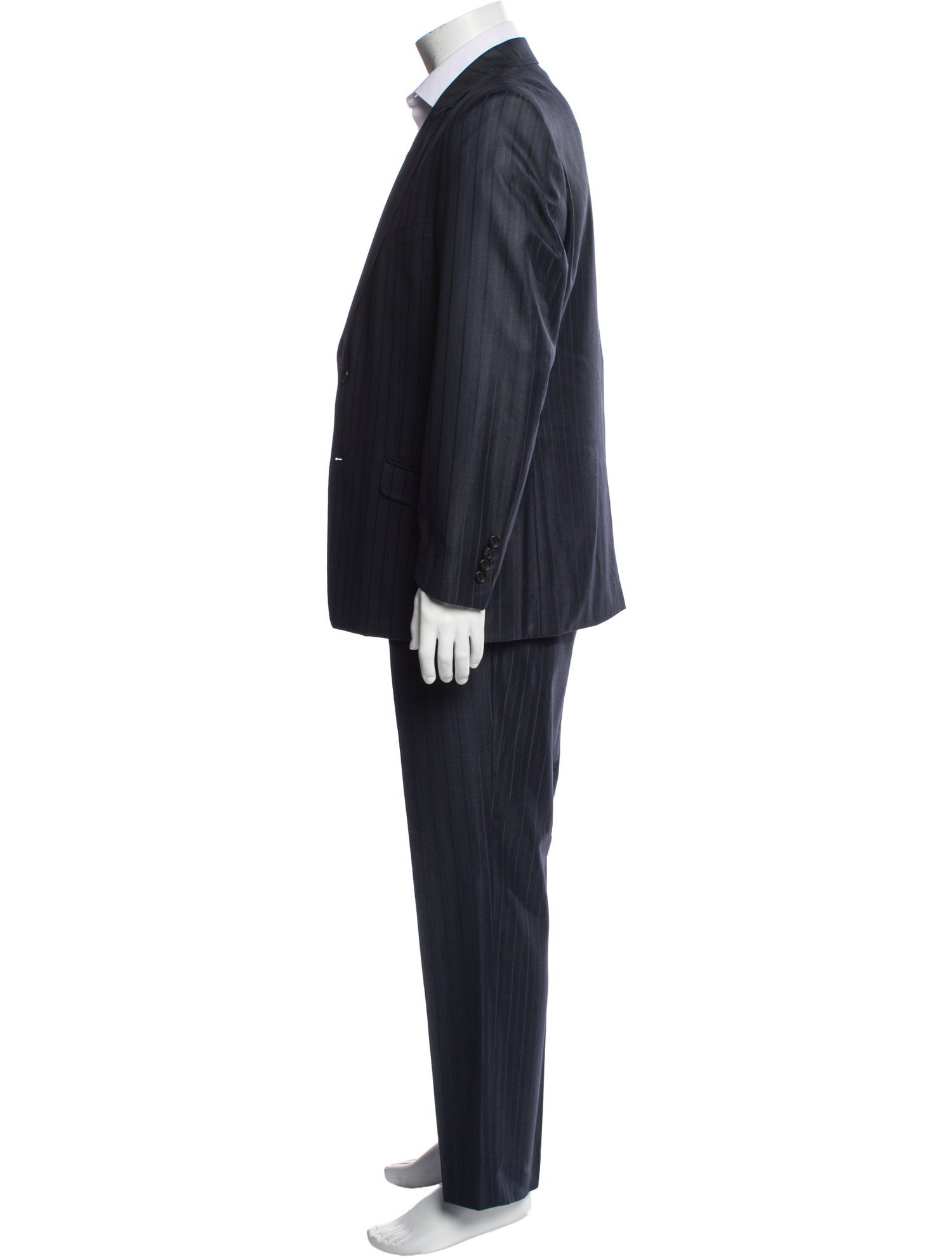 Versace Collection Pinstripe Wool Two-Piece Suit Set