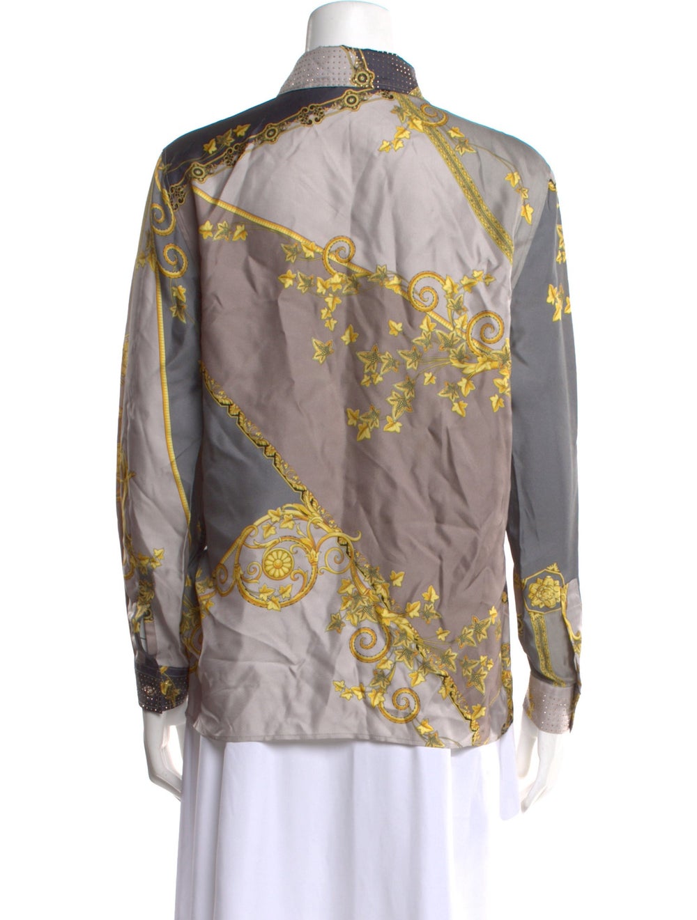Versace Collection Silk Patterned Blouse - image 3