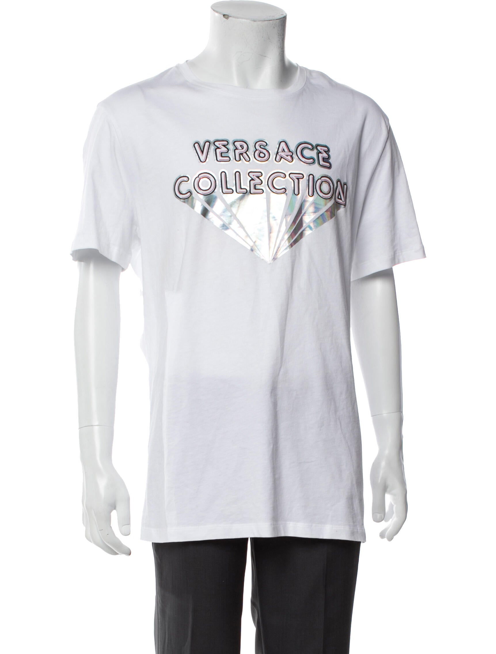 Versace Collection Graphic Print Crew Neck T-Shirt