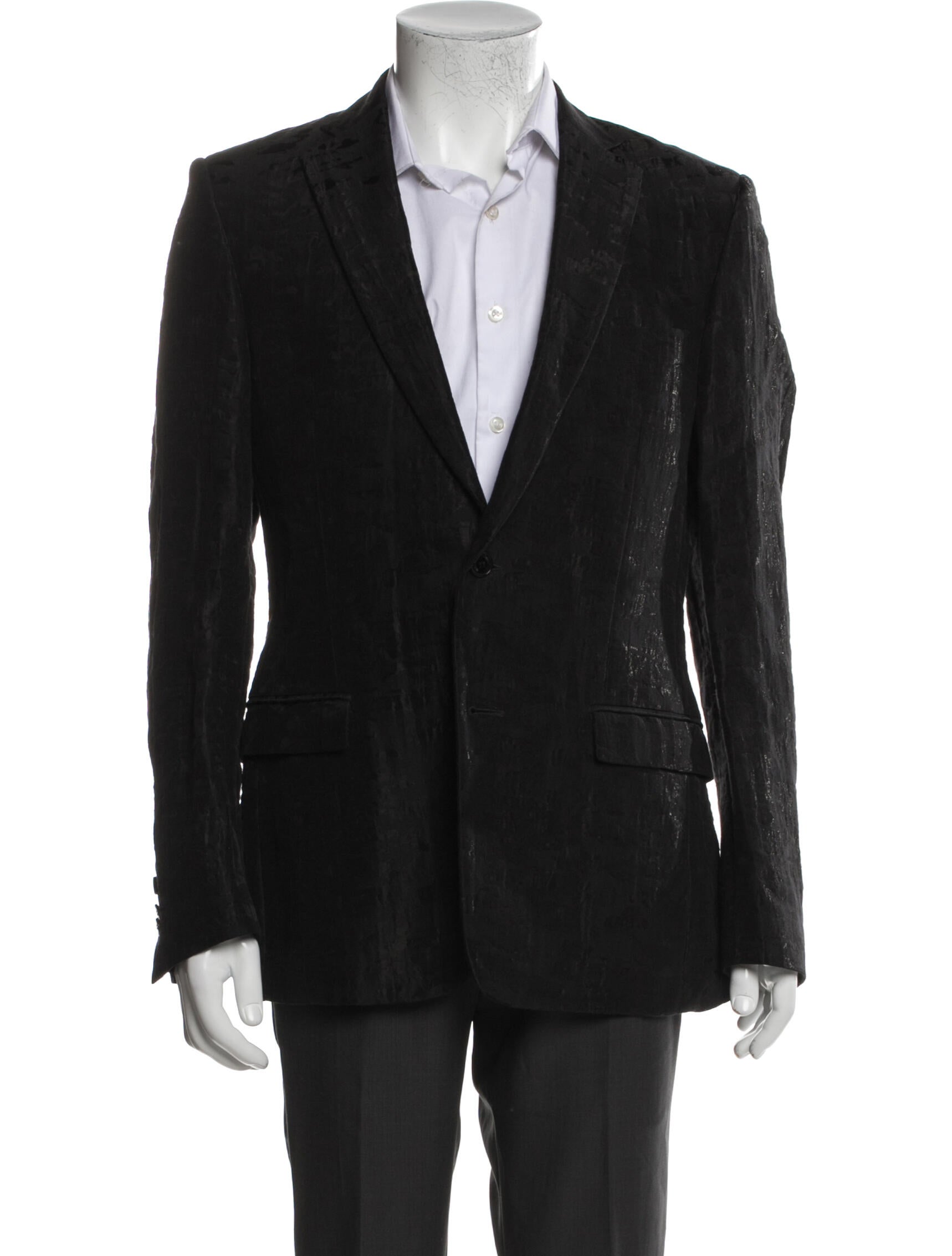 Versace Collection Cotton Patterned Blazer