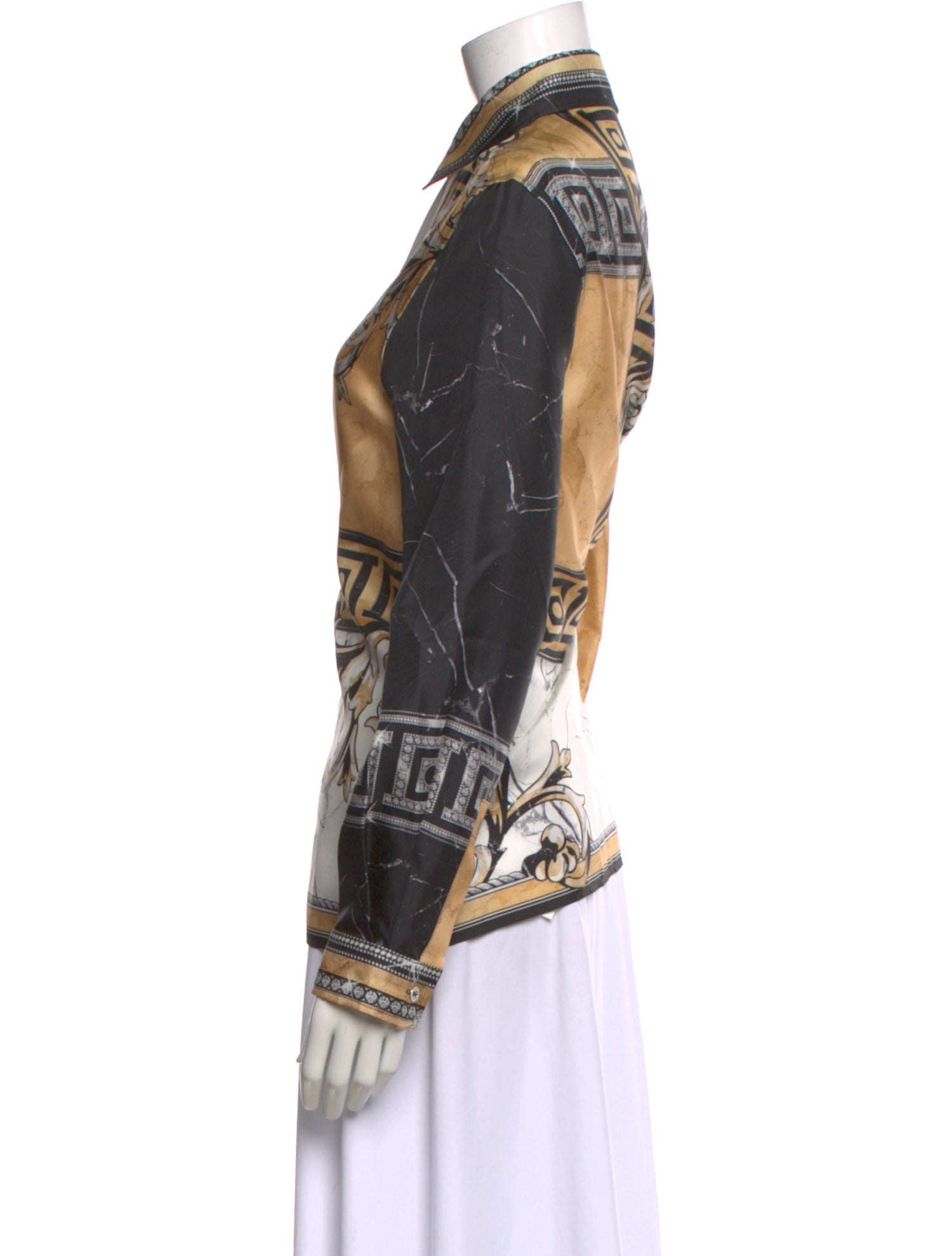 Versace Collection Silk Patterned Blouse