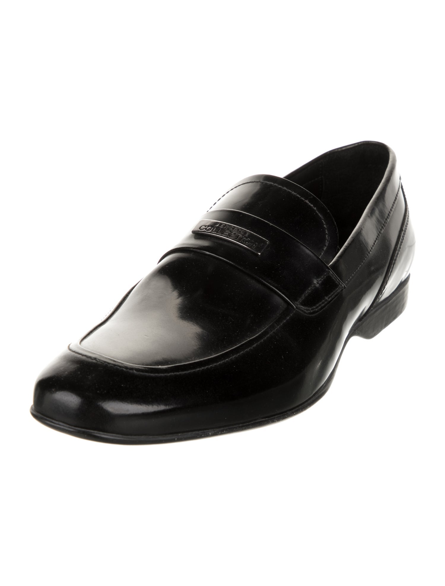 Versace Collection Patent Leather Dress Loafers