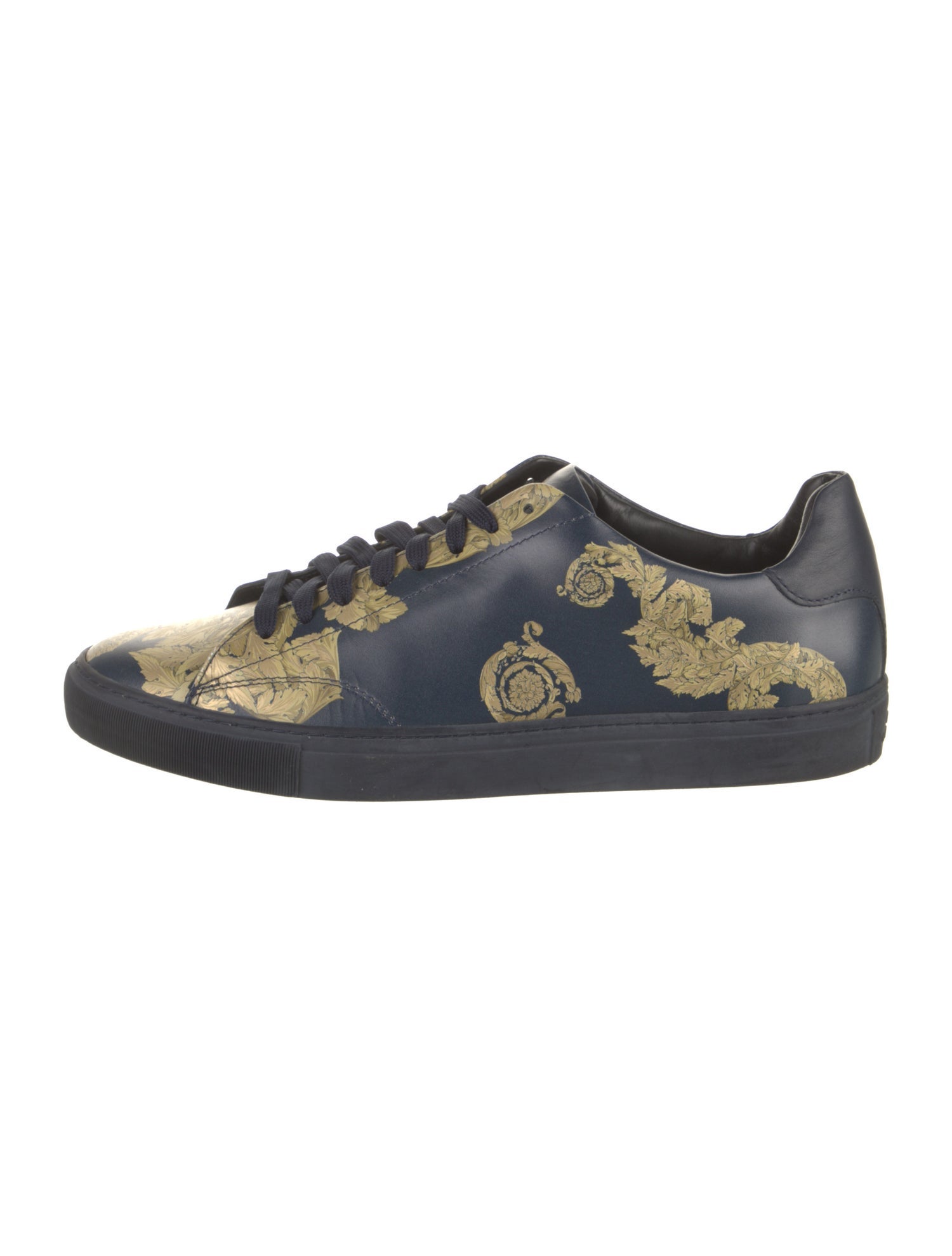 Versace Collection Leather Printed Sneakers