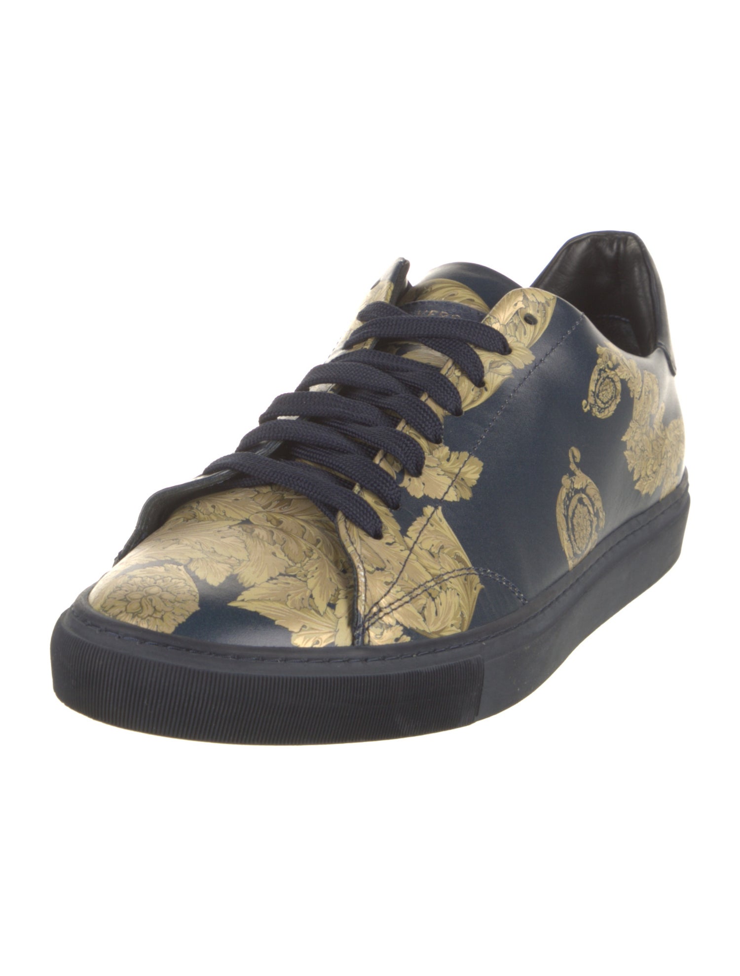 Versace Collection Leather Printed Sneakers