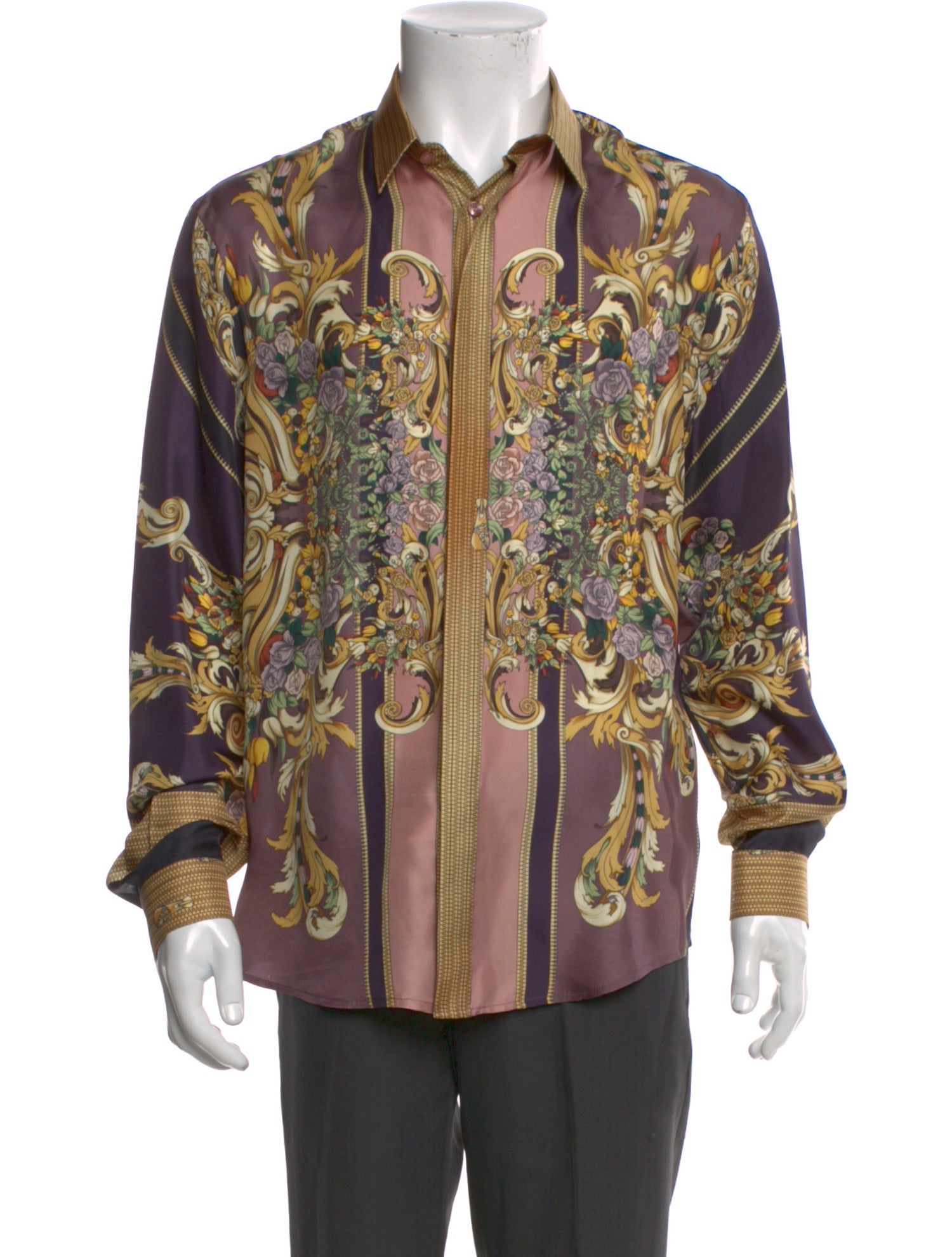 Versace Collection Printed Long Sleeve Shirt