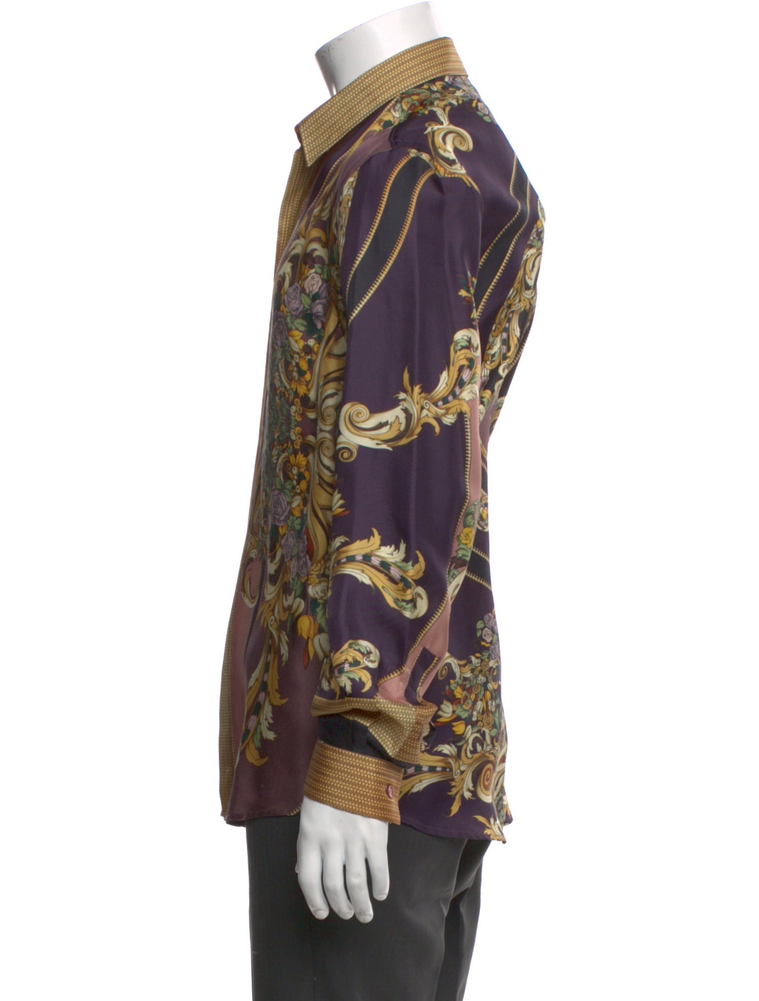 Versace Collection Printed Long Sleeve Shirt