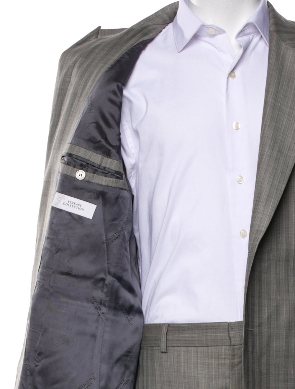 Versace Collection Wool Patterned Two-Piece Suit - image 5