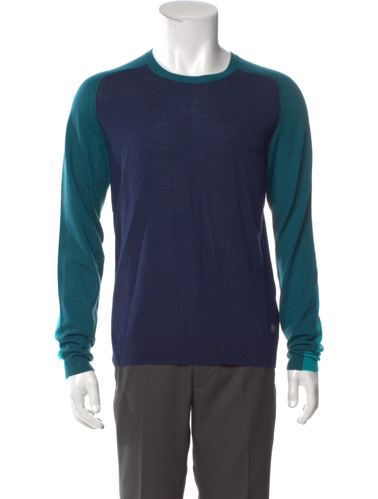 Versace Collection Virgin Wool Crew Neck Pullover