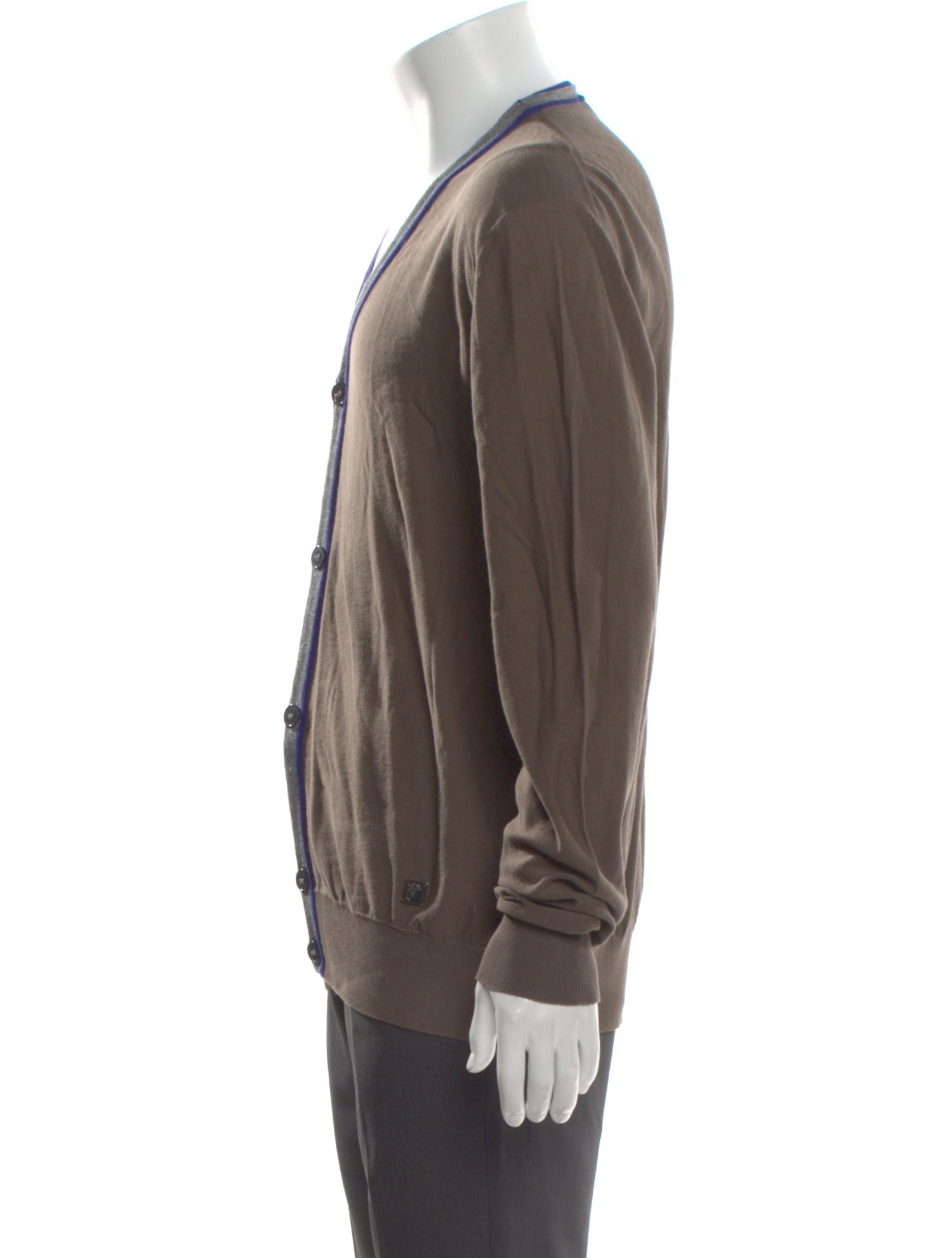 Versace Collection V-Neck Long Sleeve Cardigan