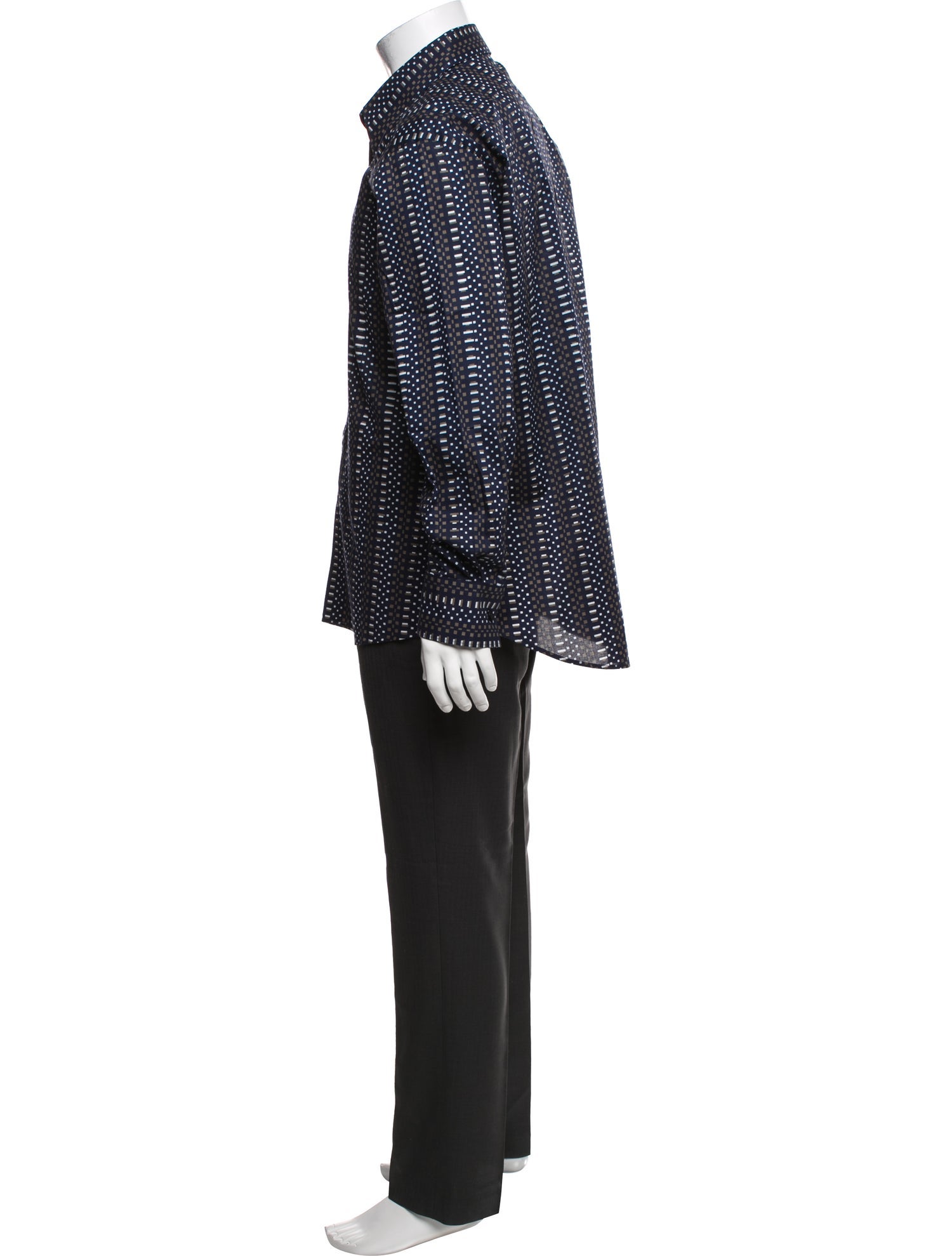 Versace Collection Printed Long Sleeve Shirt