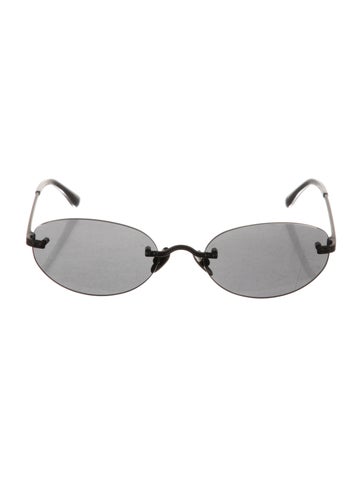 Pre-owned Vehla Round Tinted Sunglasses In Black