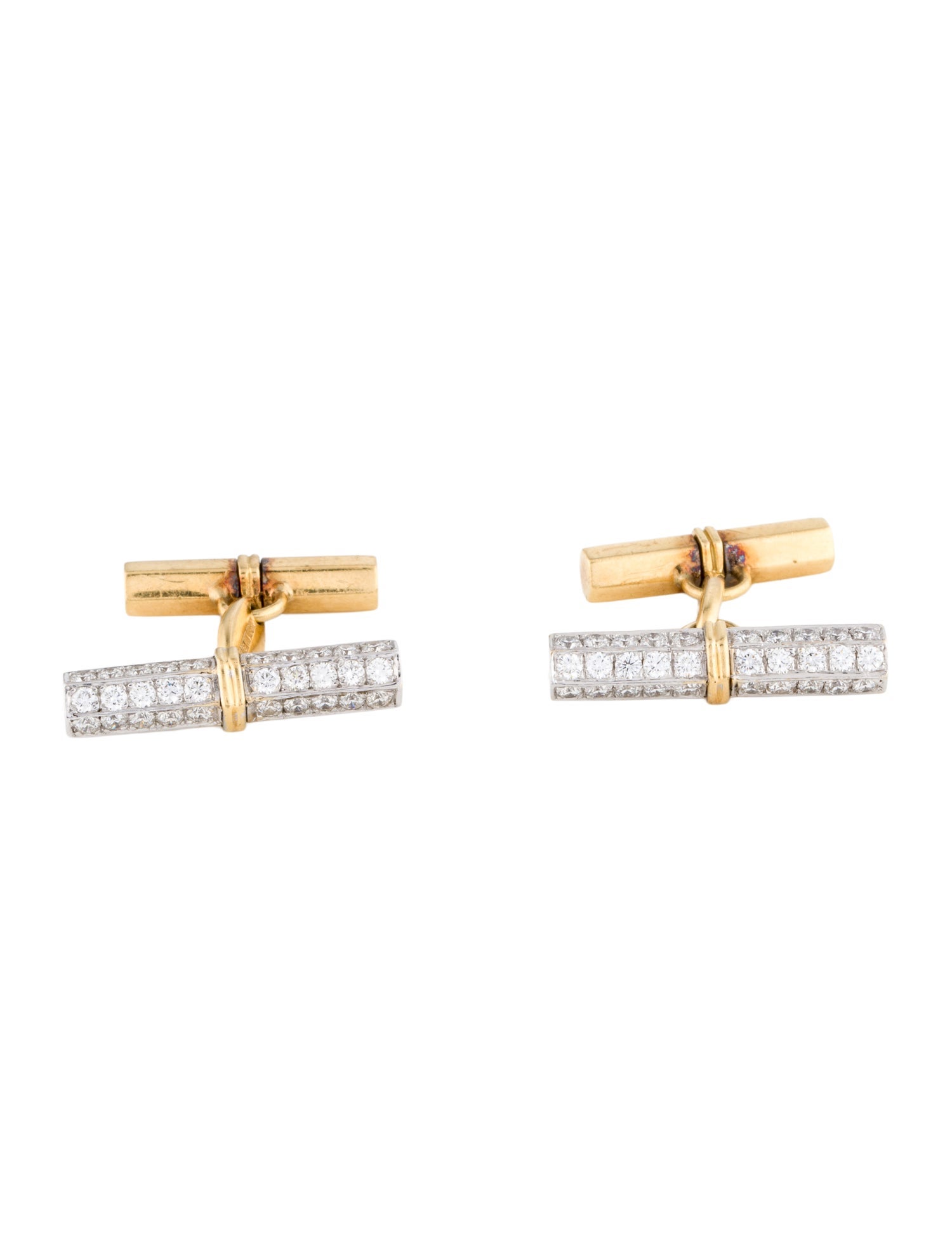 Valentin Magro 18K 2.80ctw Diamond Cufflinks