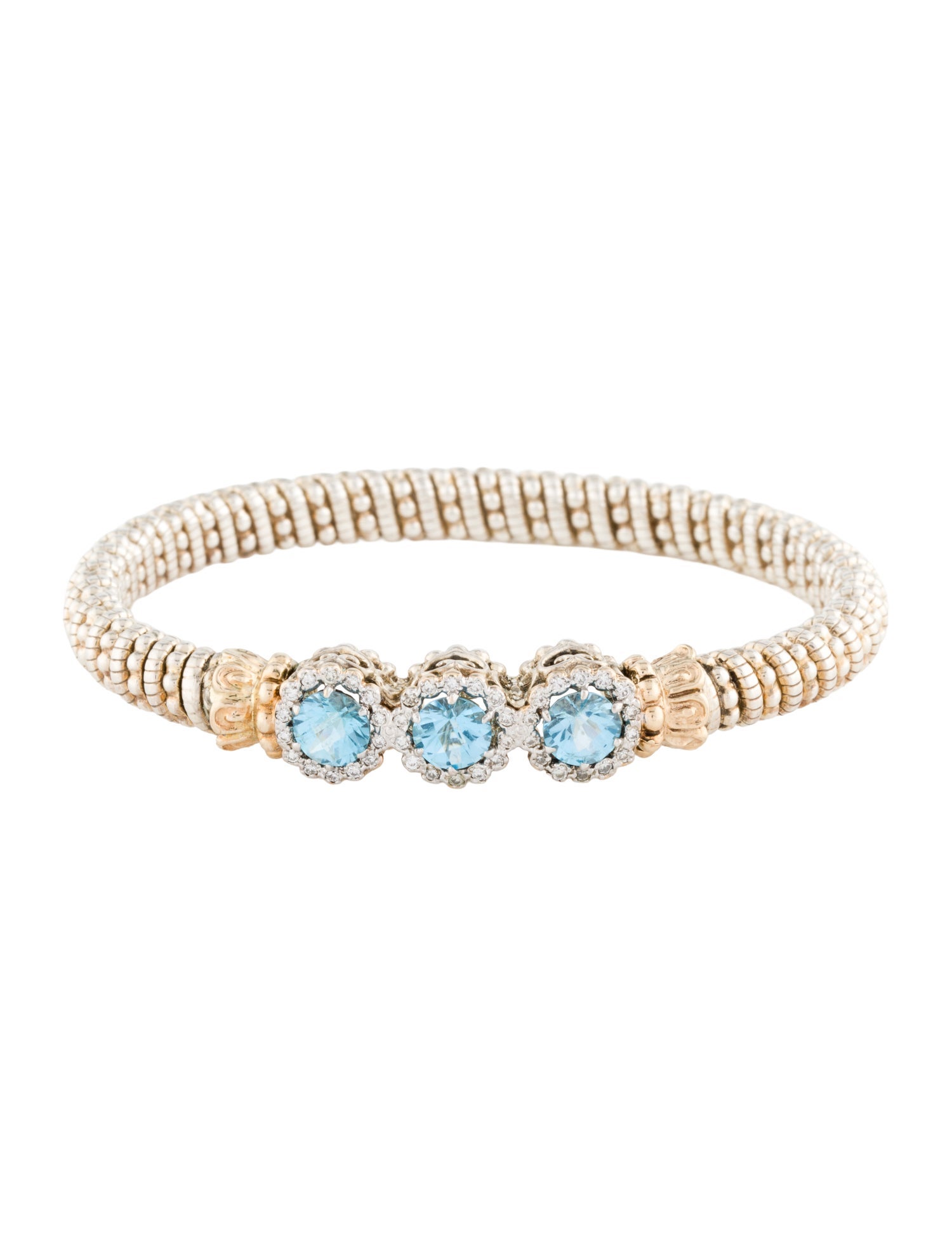 Vahan Topaz & Diamond Bangle Bracelet