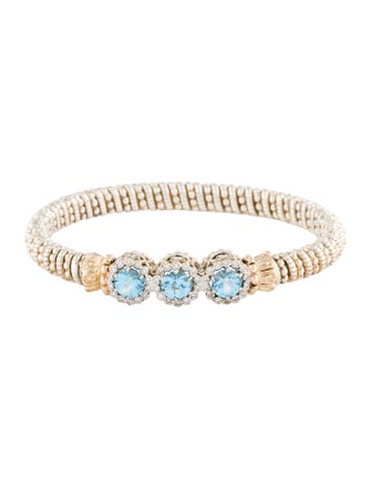 Vahan Topaz & Diamond Bangle Bracelet